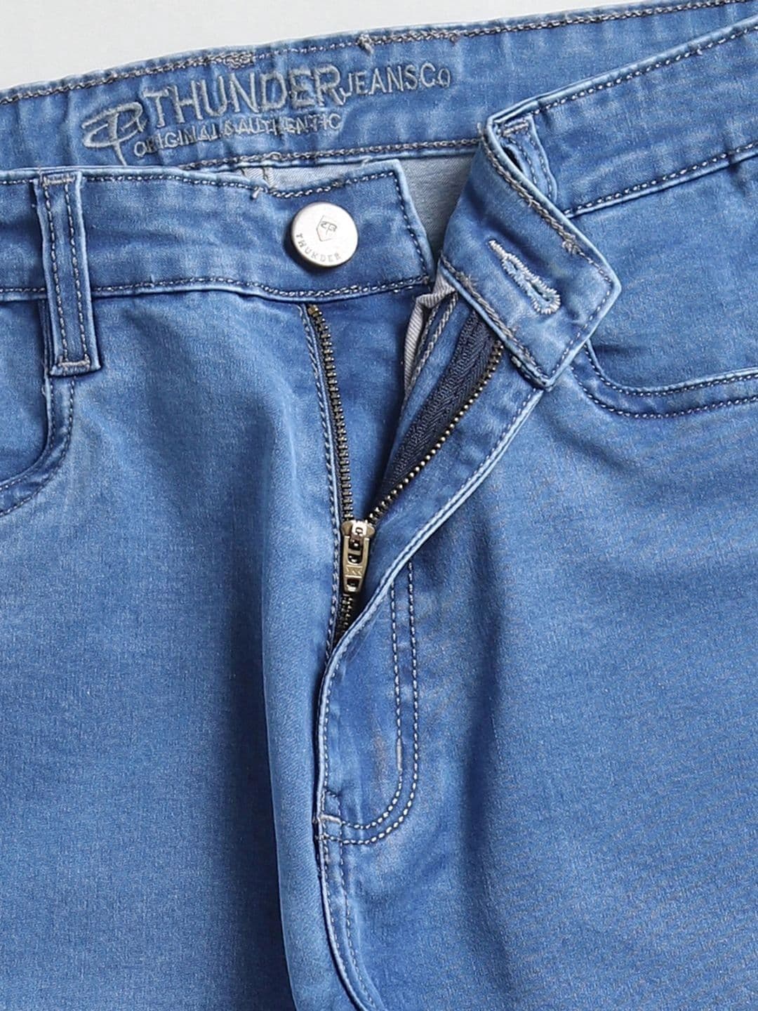 THUNDER JEANS Men Regular Fit Mid-Rise Stretchable Jeans thumbnail 2