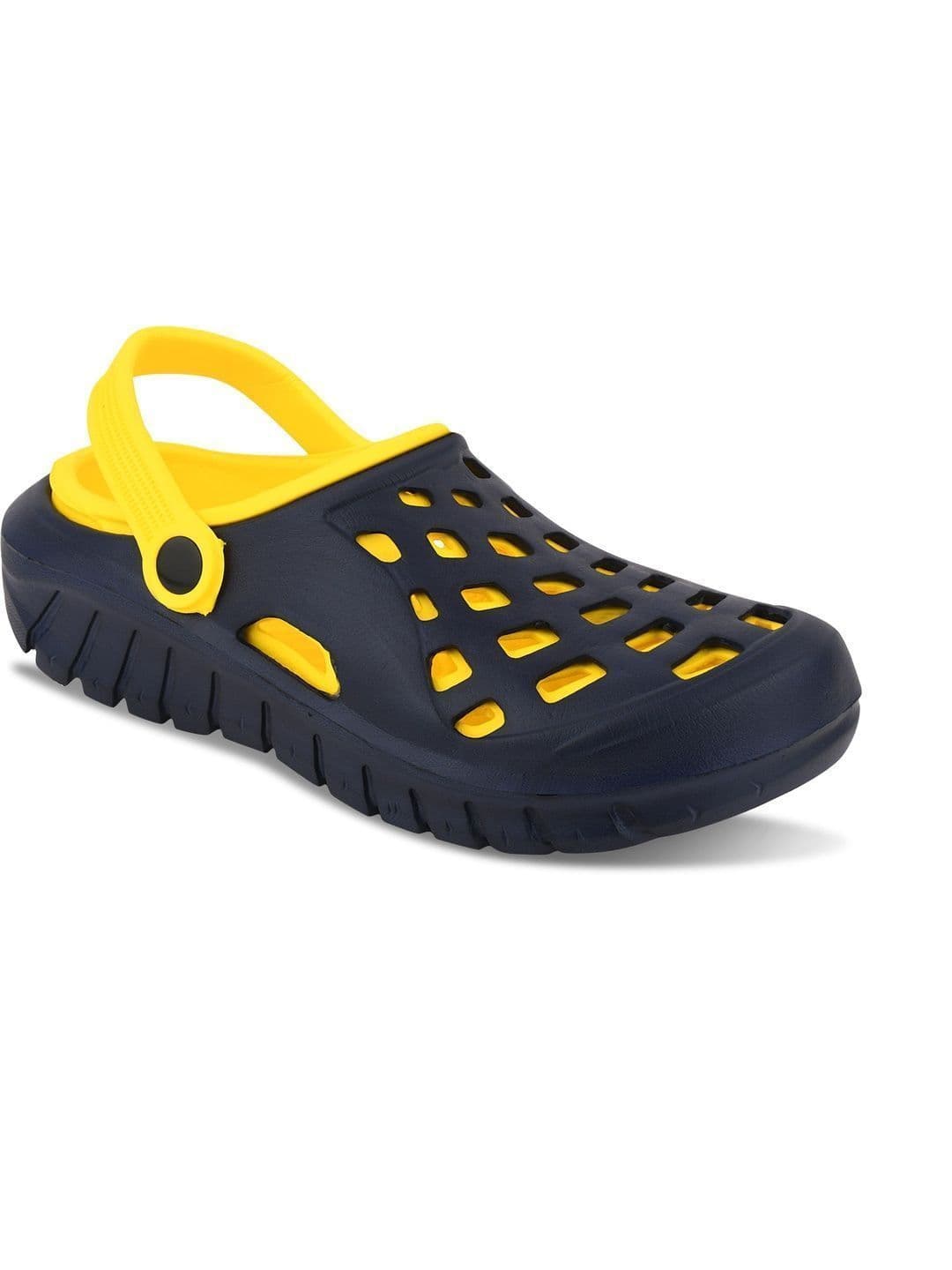Trump Men Yellow & Black Backstrap Slip On Clogs thumbnail 3
