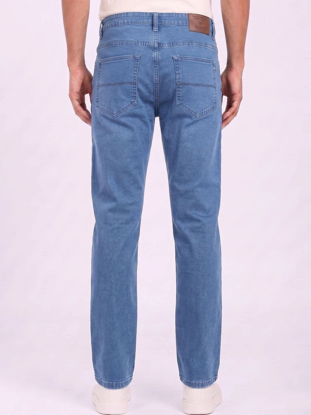 THUNDER JEANS Men Regular Fit Mid-Rise Stretchable Jeans thumbnail 4