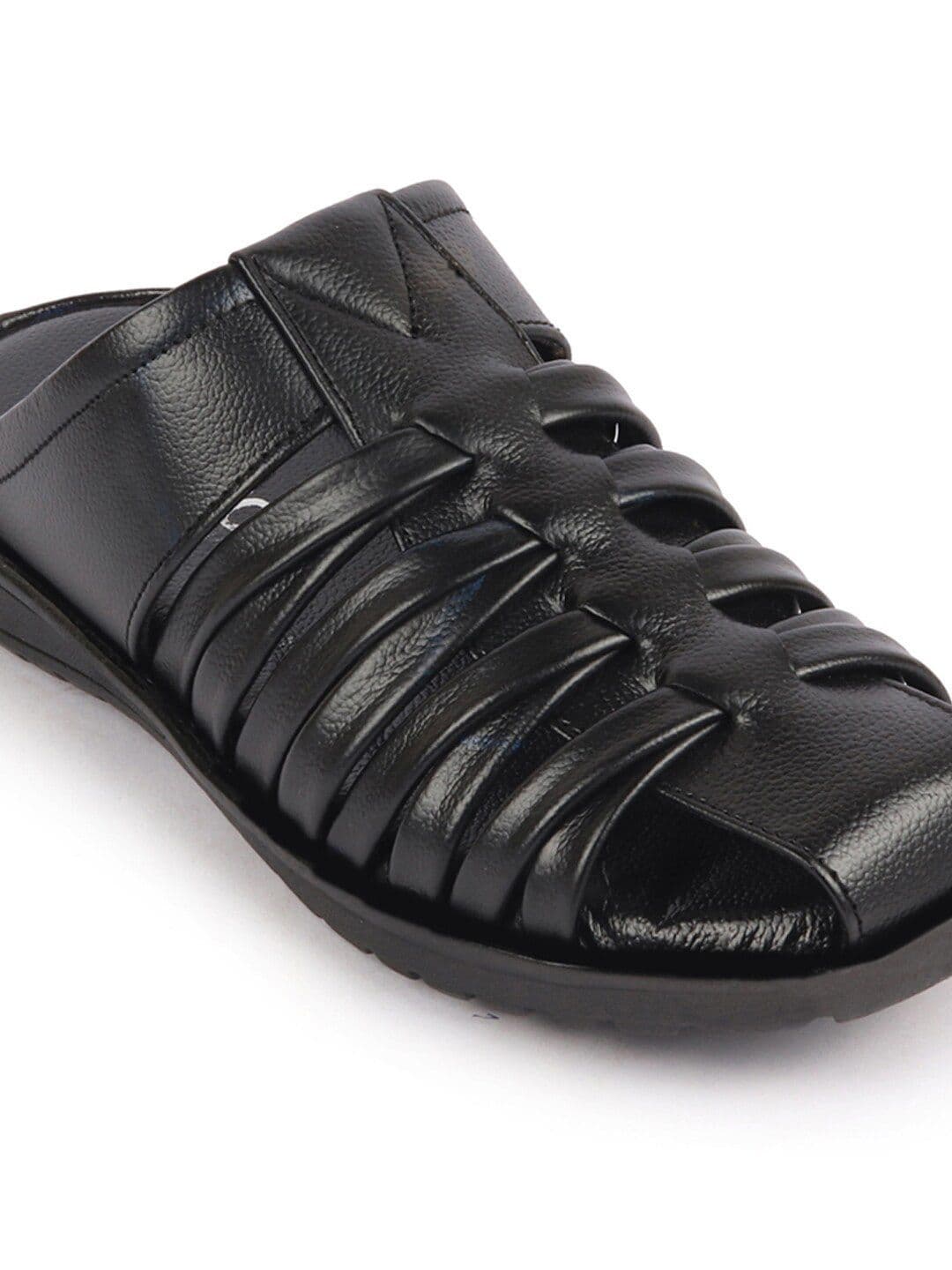 FAUSTO Men Textured Leather Comfort Sandals thumbnail 2