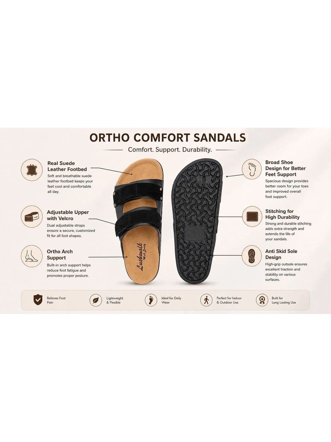 Lushwalk Men Comfort Sandals thumbnail 4