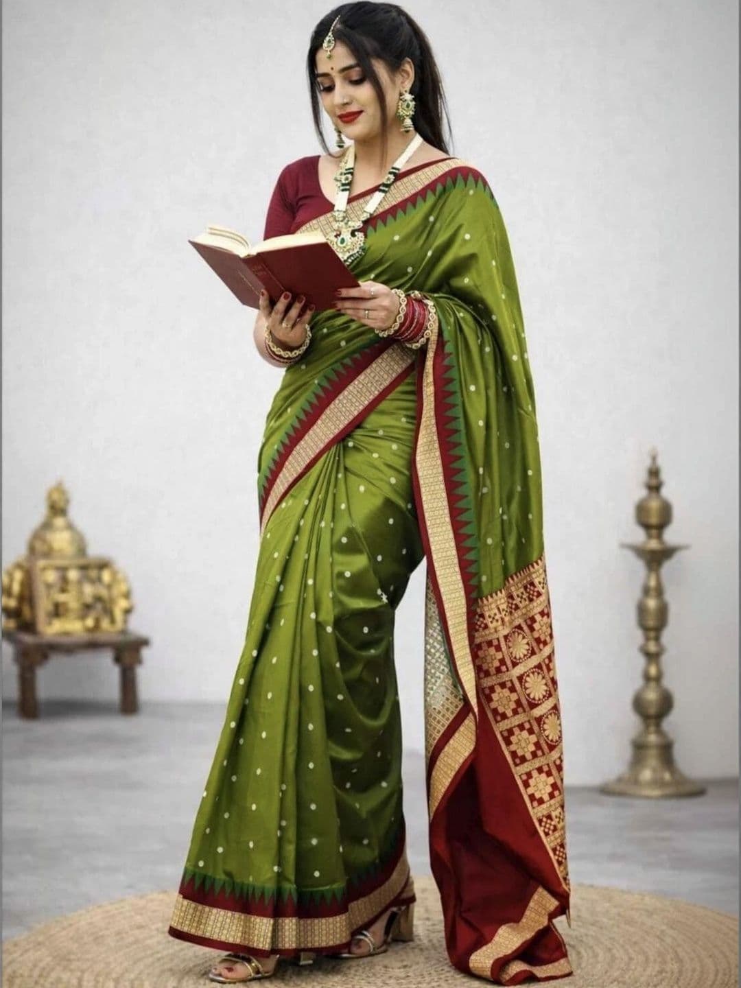 Silk Loomluxe Woven Design Zari Art Silk Sambalpuri Saree thumbnail 4