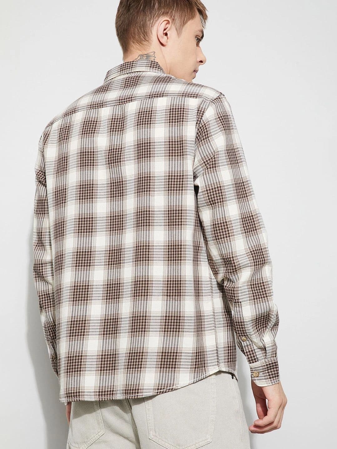 Forca by Lifestyle Men Slim Fit Checked Casual Shirt thumbnail 4