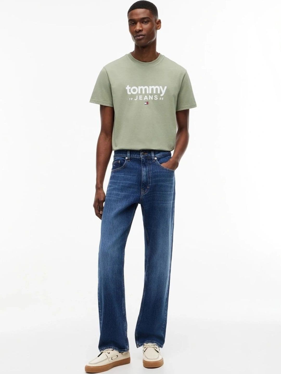 Tommy Hilfiger Men Straight Fit Mid-Rise Light Fade Stretchable Jeans thumbnail 7