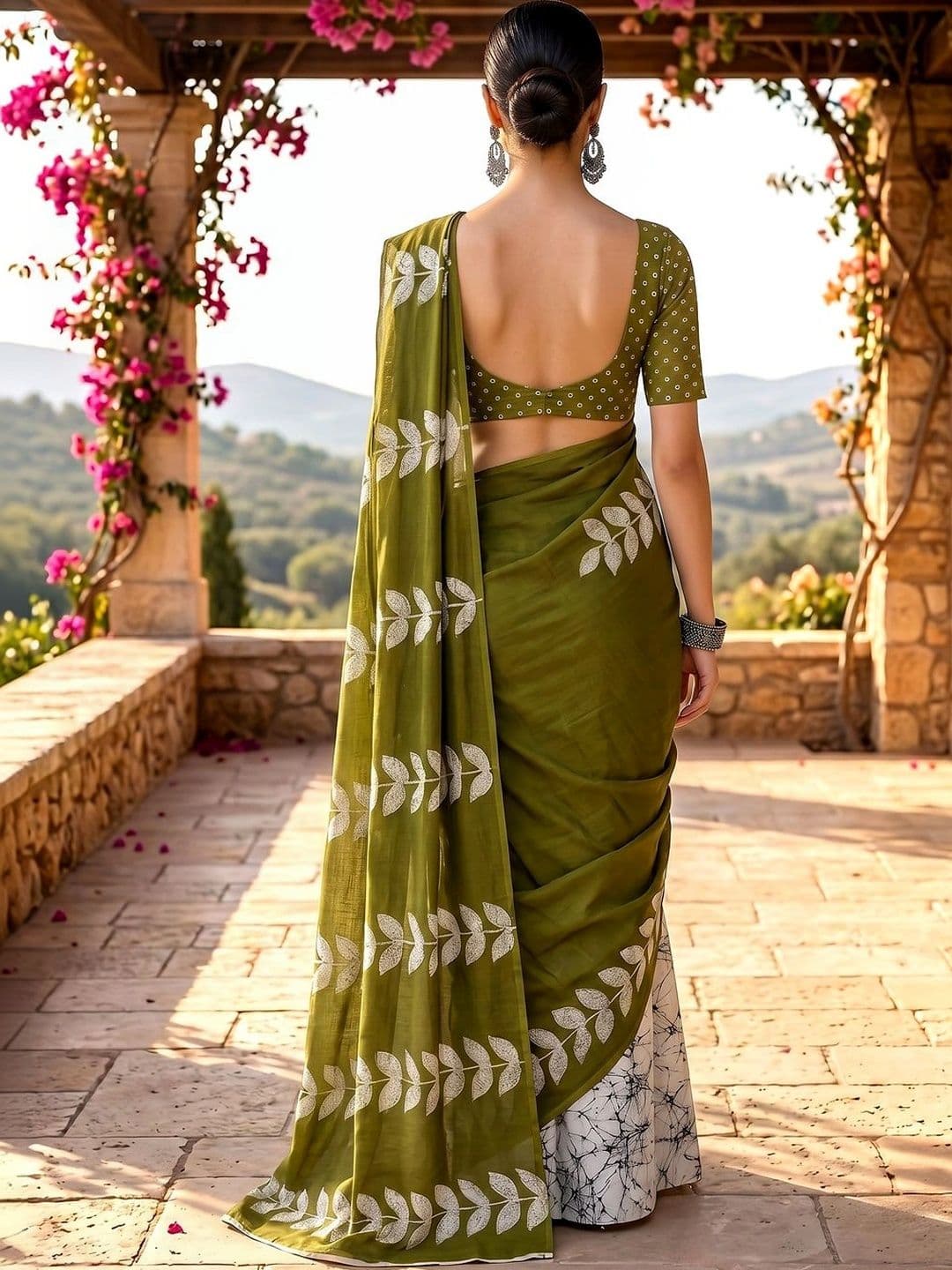 VS MALL Batik Pure Cotton Saree thumbnail 3