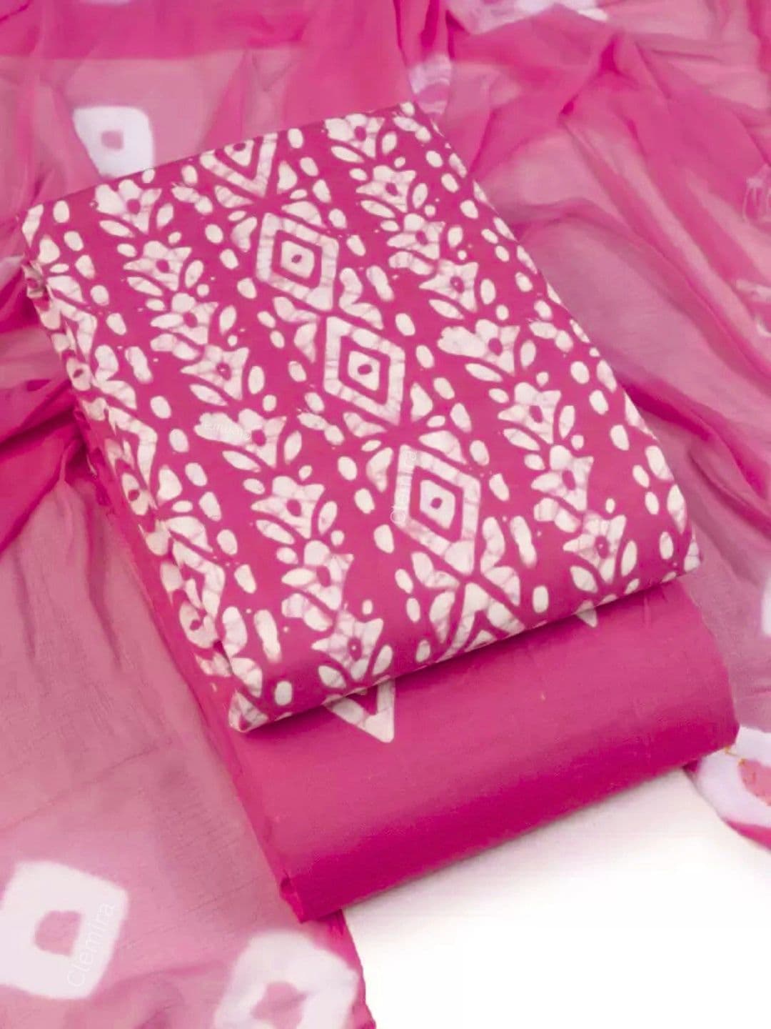 Mitera Printed Pure Cotton Unstitched Dress Material thumbnail 5