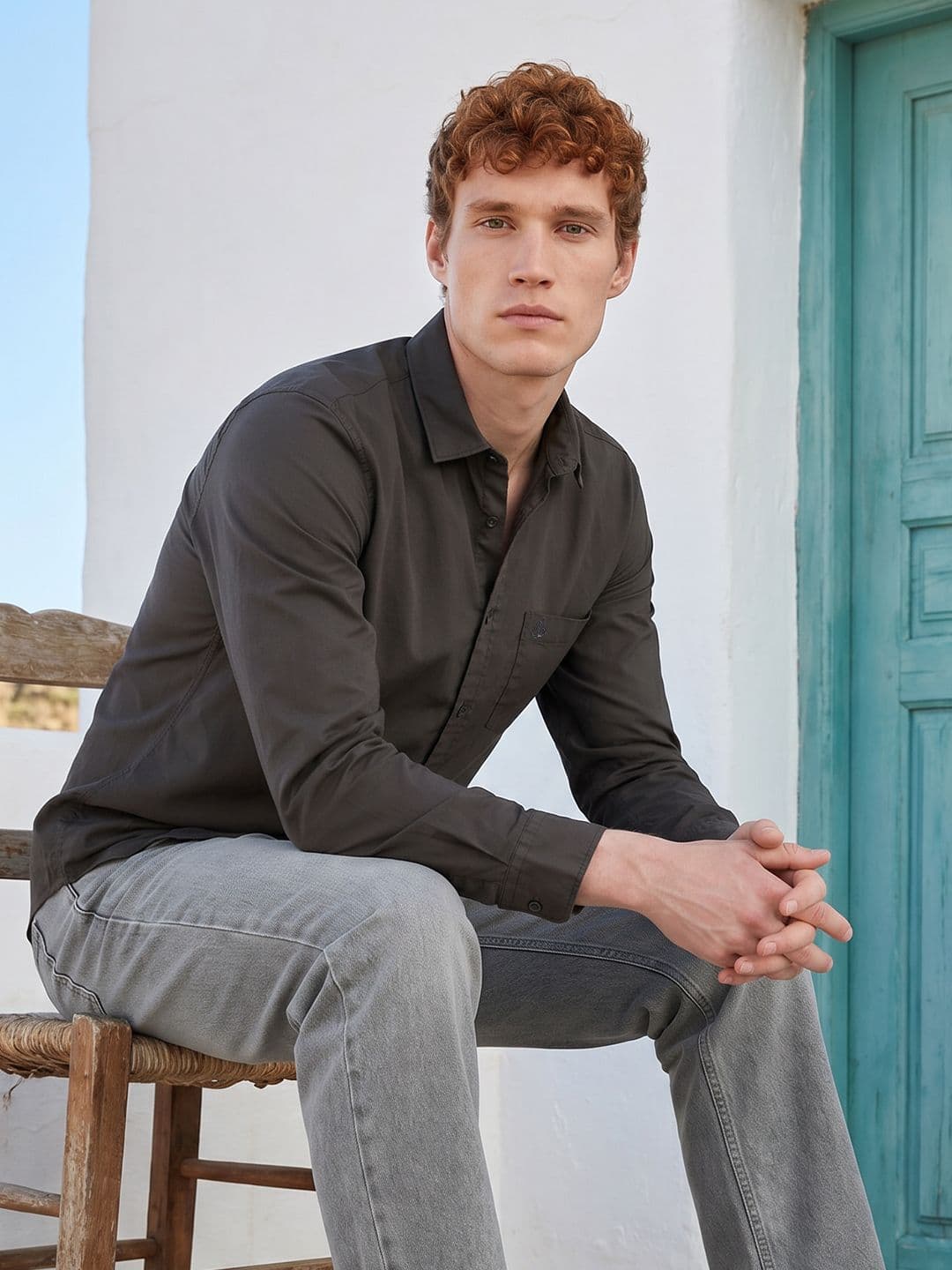 Mast & Harbour Easy Drape Brown Shirt thumbnail 6