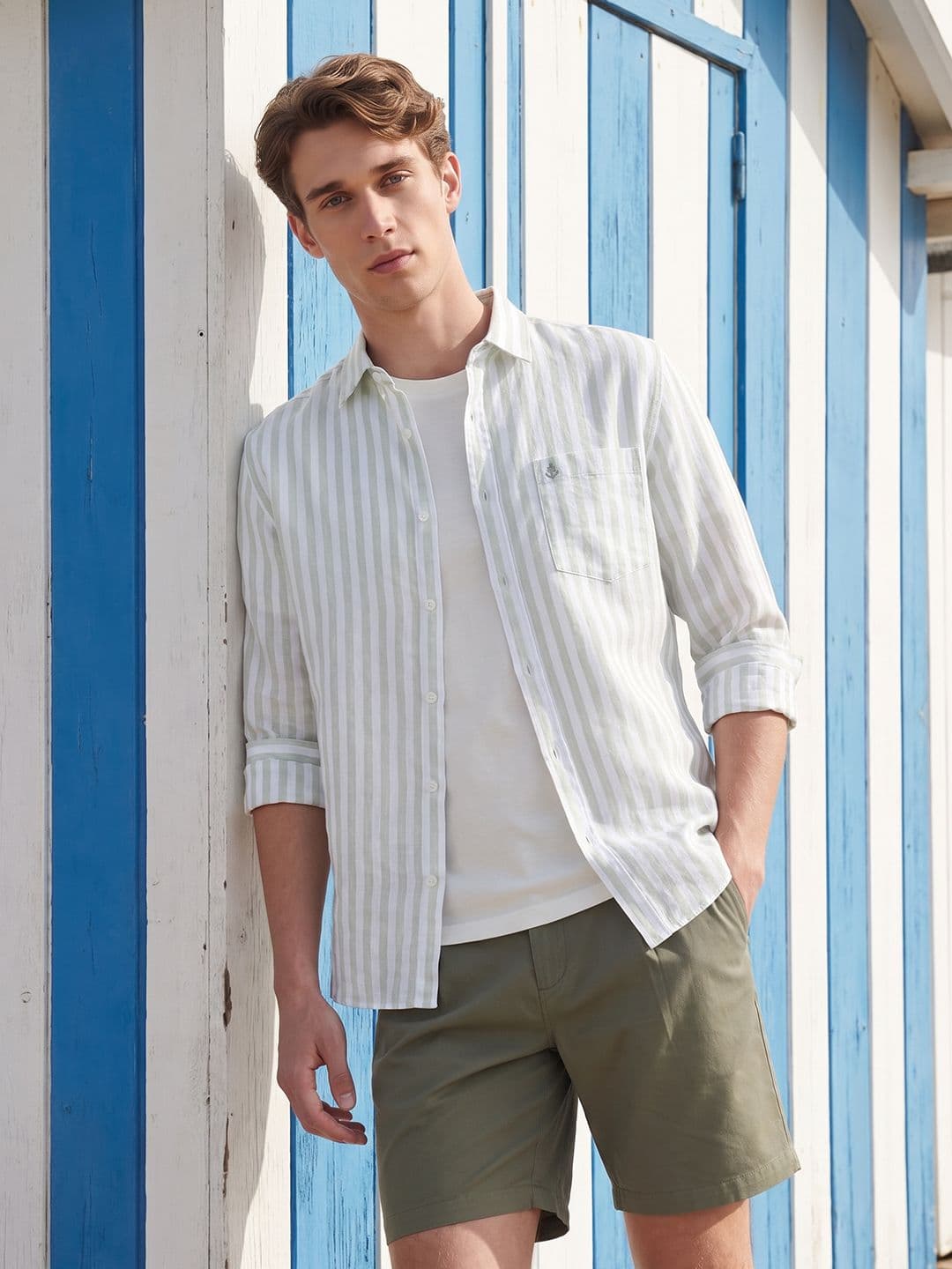 Mast & Harbour Soft Touch Stripe Shirt thumbnail 3