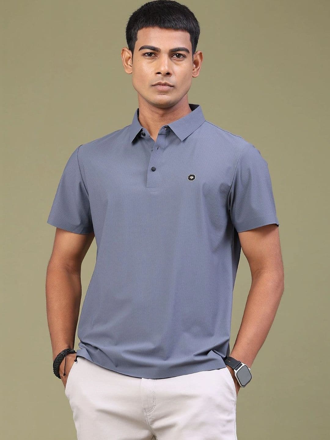 V-Mart Men Polo Collar Slim Fit T-shirt thumbnail 4