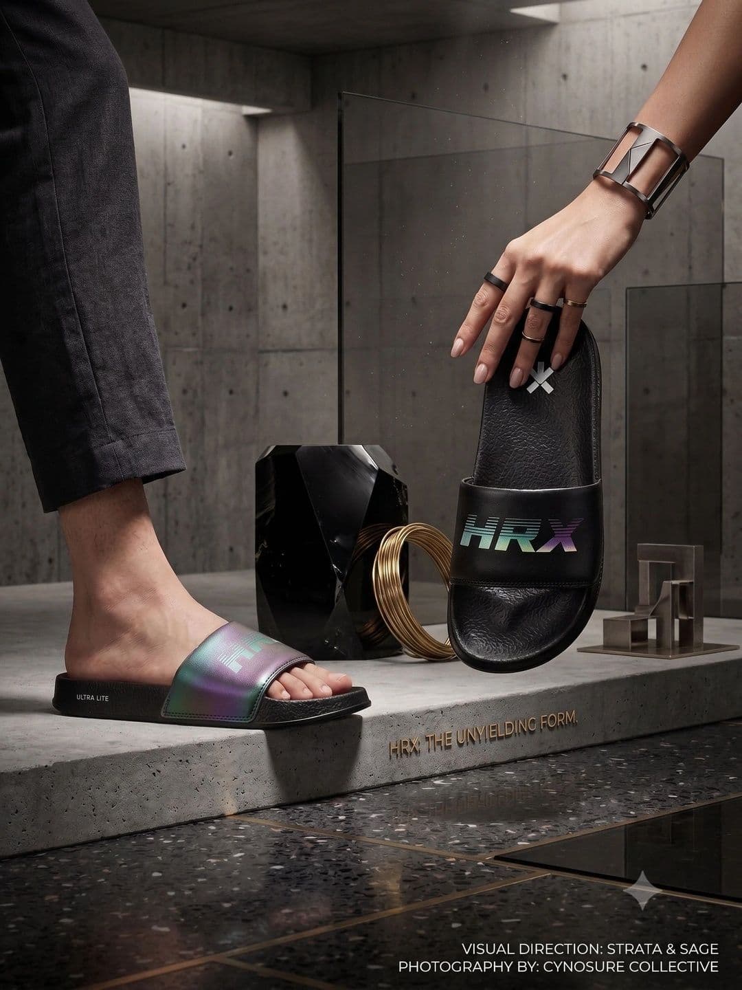 HRX by Hrithik Roshan Men Printed Sliders - view 1