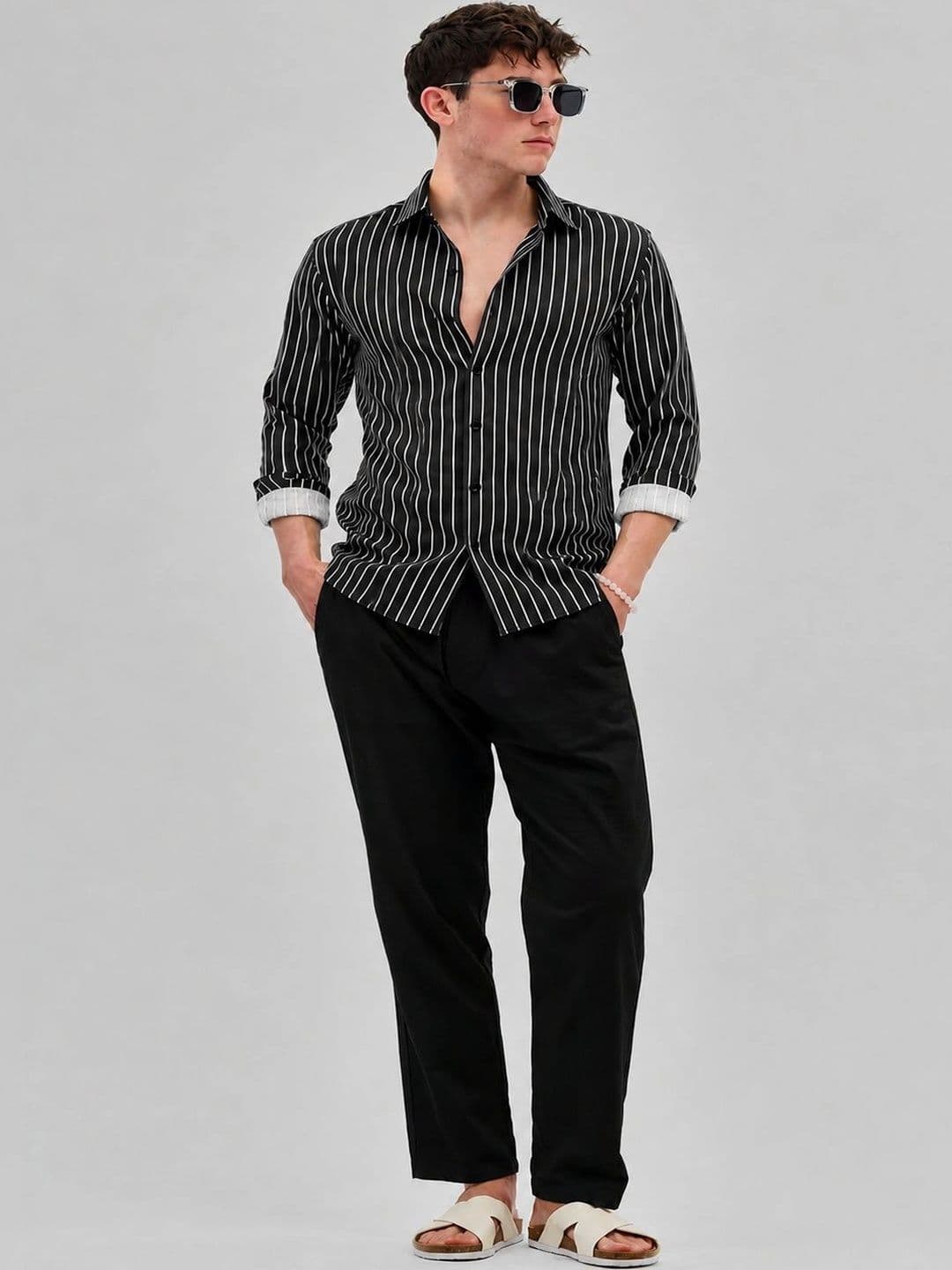 Ravyaah hub Men Striped Casual Shirt thumbnail 3