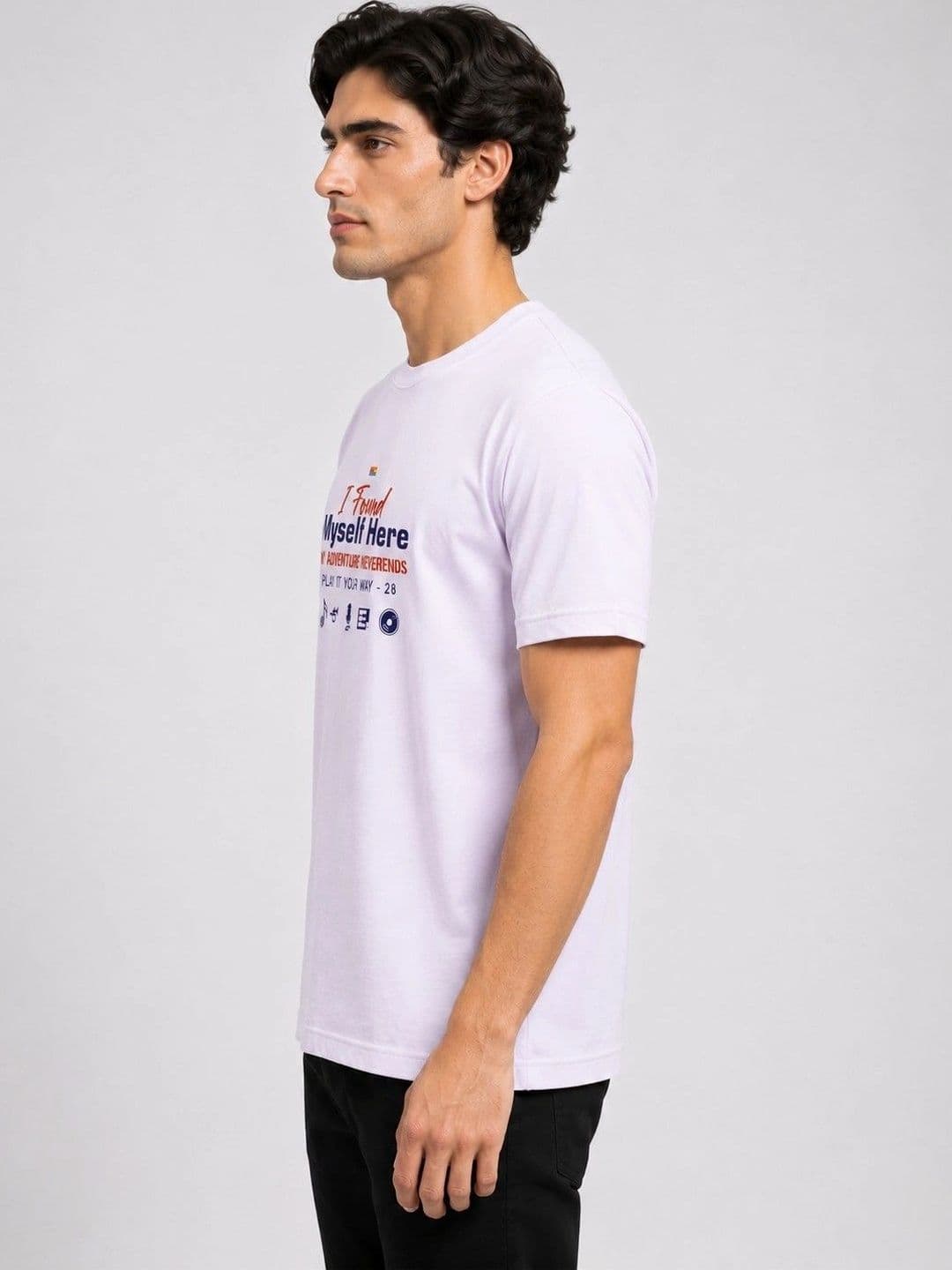 My Adventure Neverends Men Typography Printed T-shirt thumbnail 2