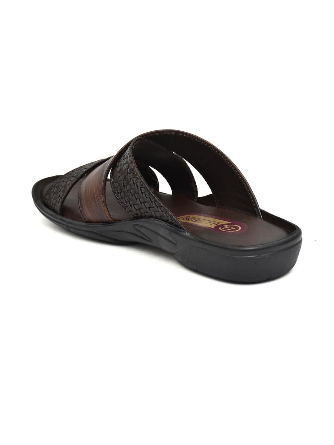 G L Trend Men Casual Stylish Comfortable Brown Slip-On Sandals thumbnail 7