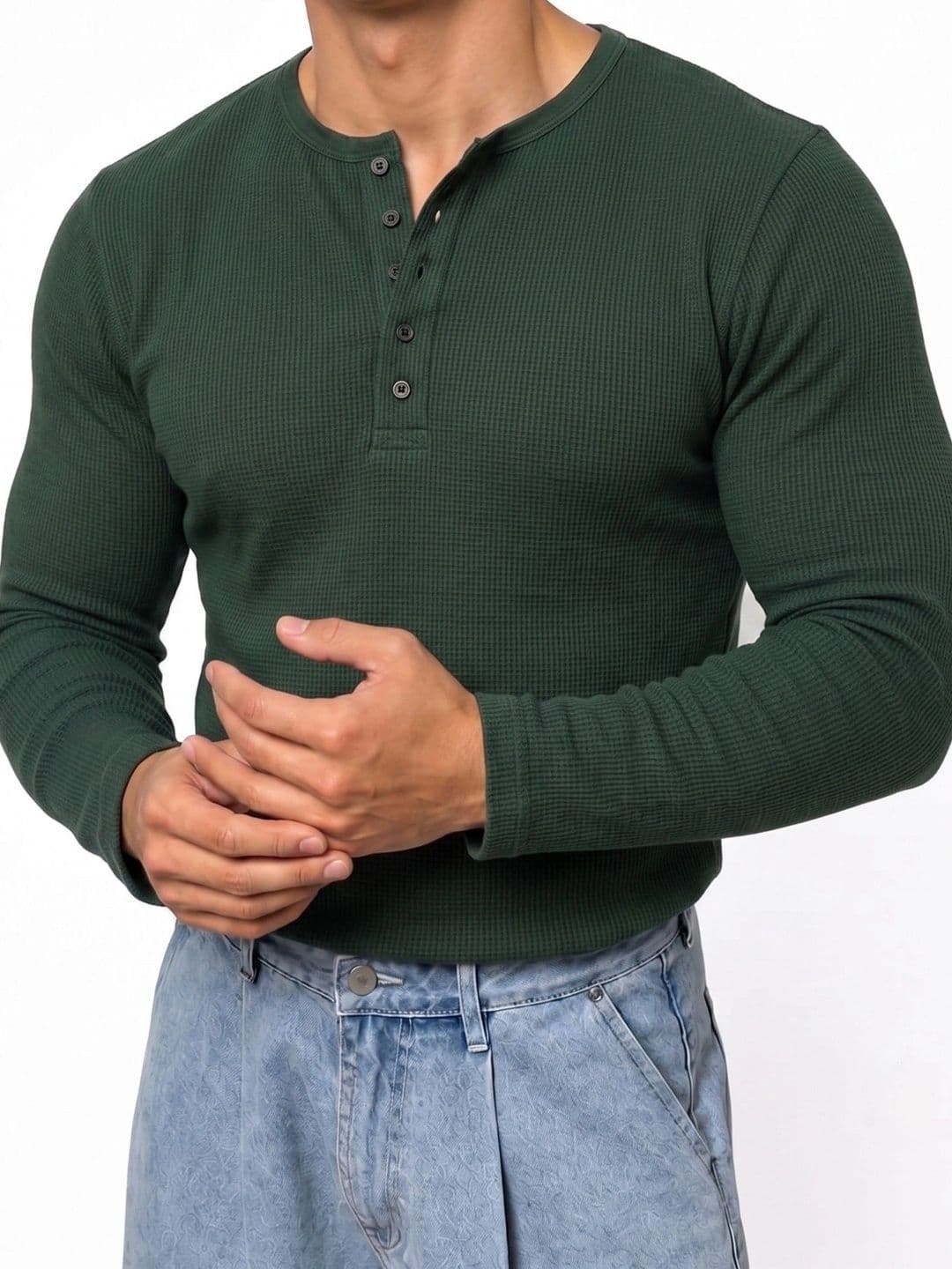 Azizan Men Henley Neck T-shirt - view 1