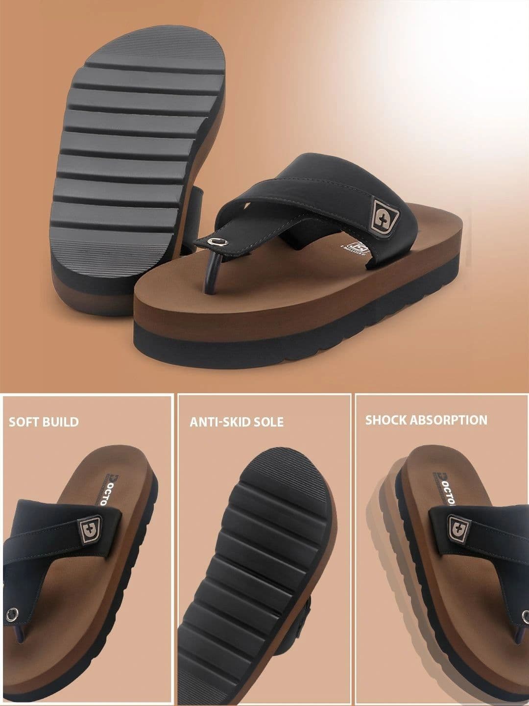 DOCTOR HEALTH SUPER SOFT Men Thong Flip-Flops thumbnail 2