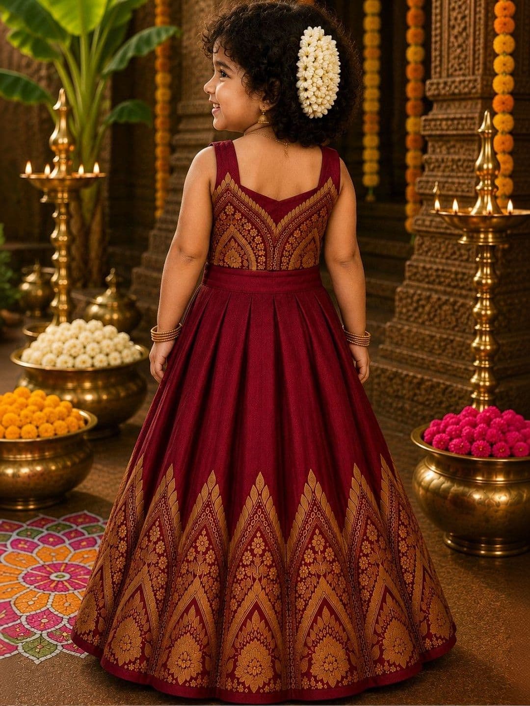 amzira Girls Ready to Wear Lehenga & thumbnail 4