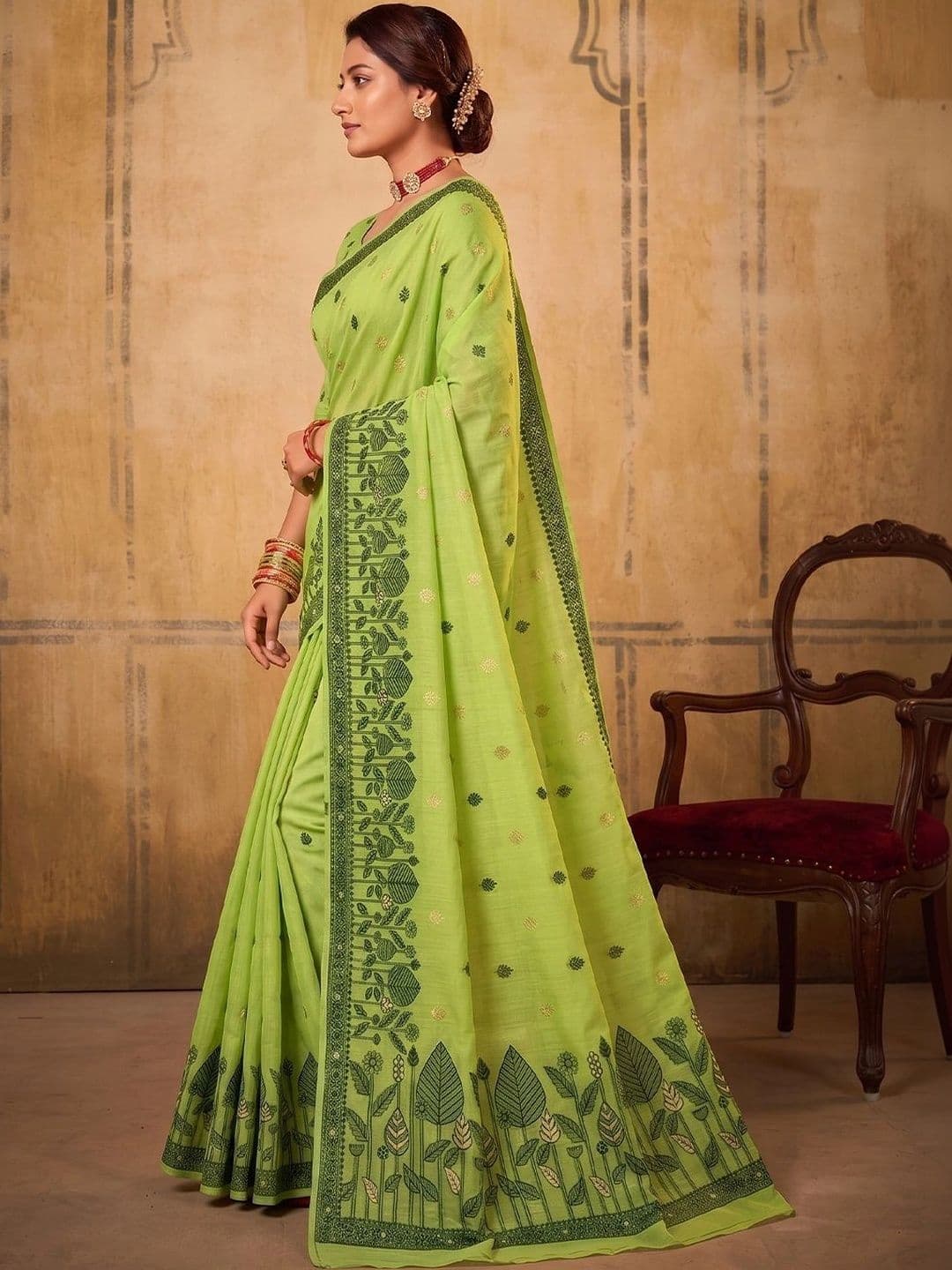 Moda Rapido Ethnic Motifs Embroidered Designer Saree thumbnail 2
