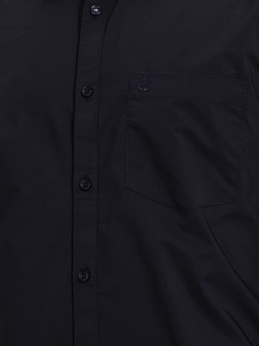 Mast & Harbour Easy Drape Navy Blue Shirt thumbnail 3