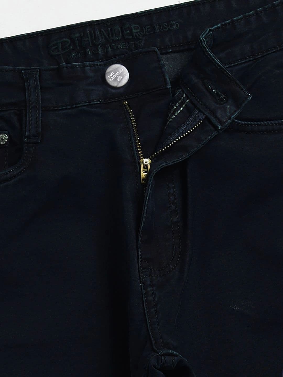 THUNDER JEANS Men Regular Fit Mid-Rise Stretchable Jeans thumbnail 5