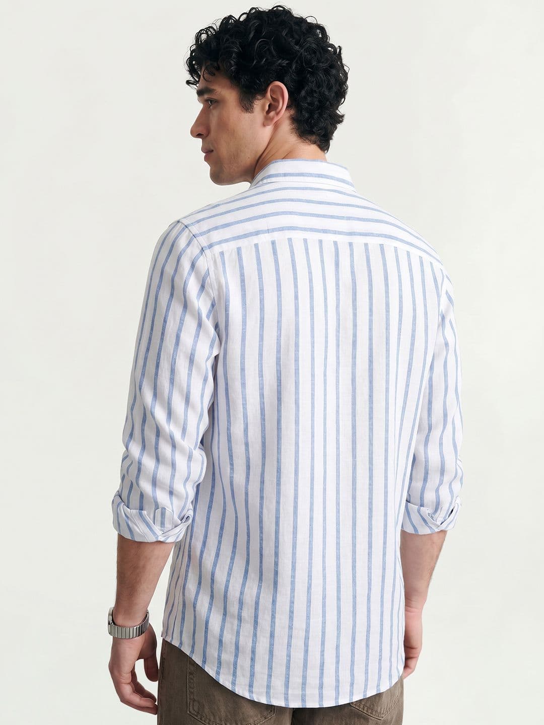 Mast & Harbour Linen Blend Stripe Shirt thumbnail 5