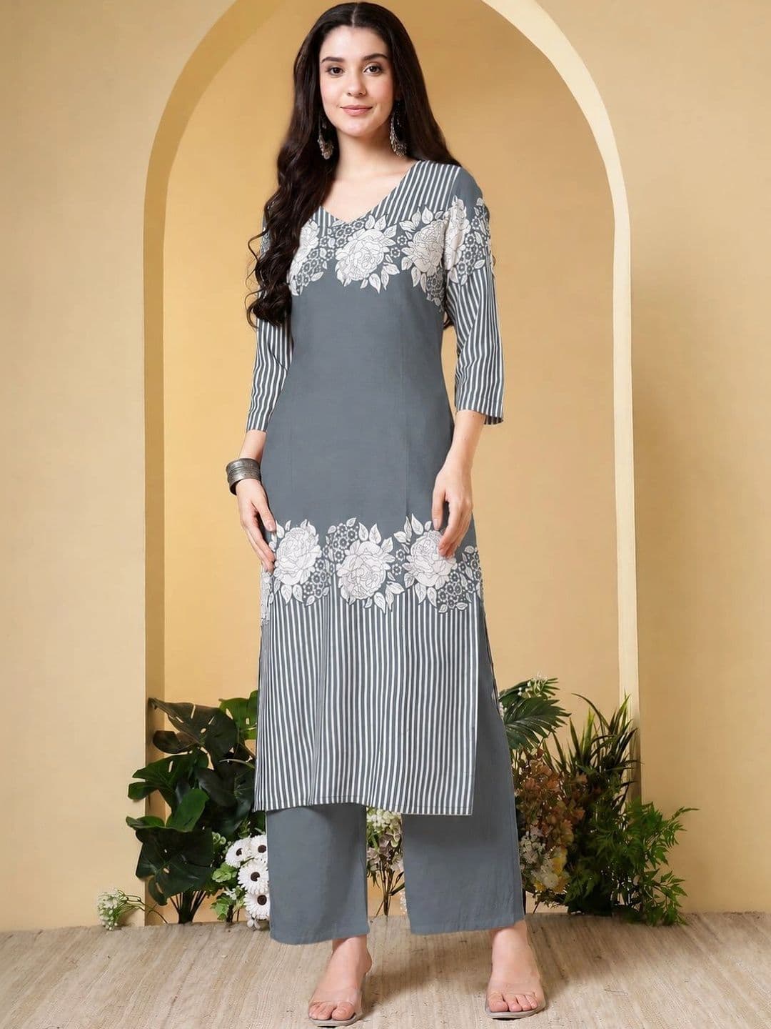 AMOUS Women Floral Printed Floral Kurti thumbnail 7