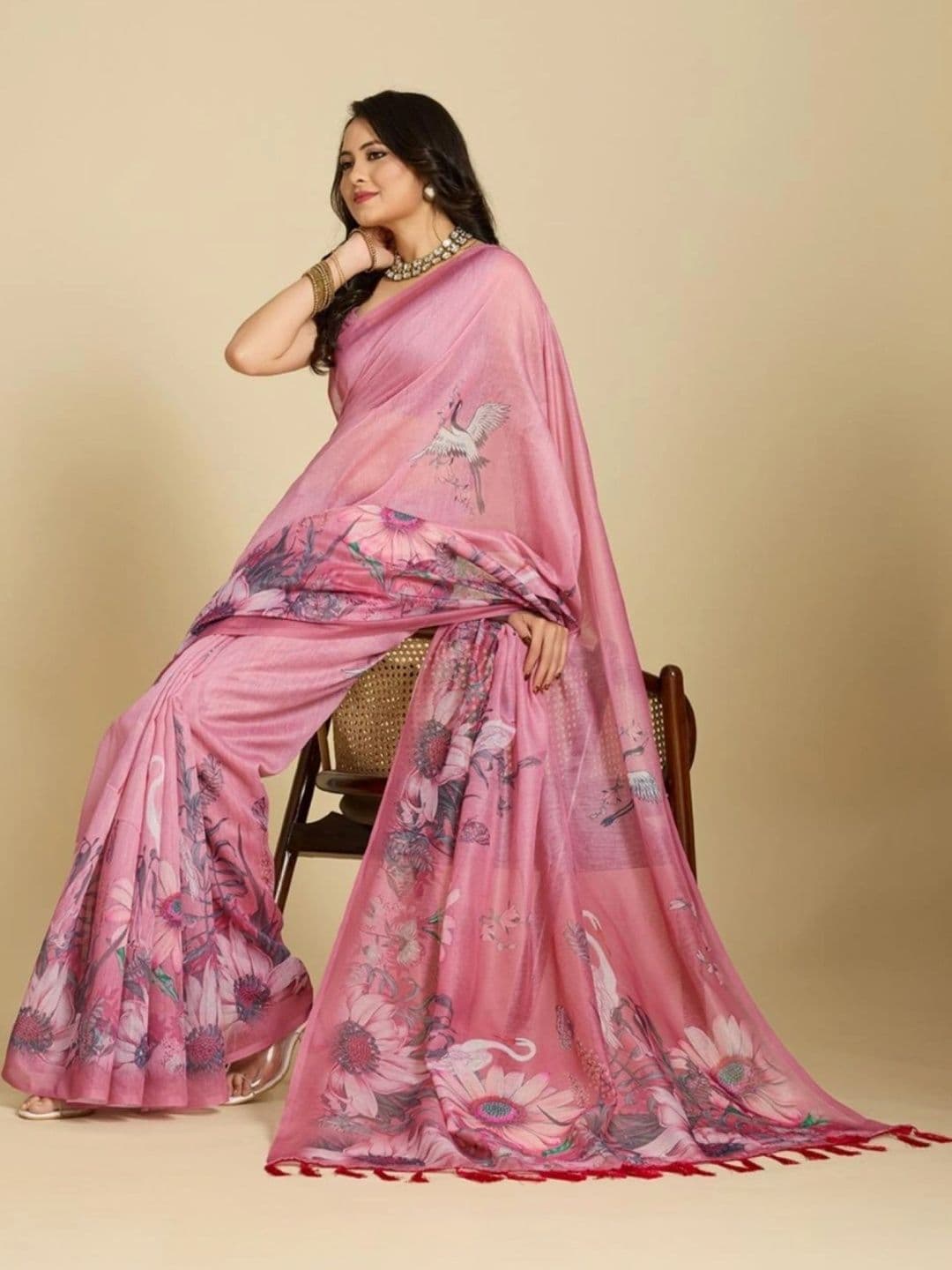 Moda Rapido Floral Designer Saree thumbnail 3