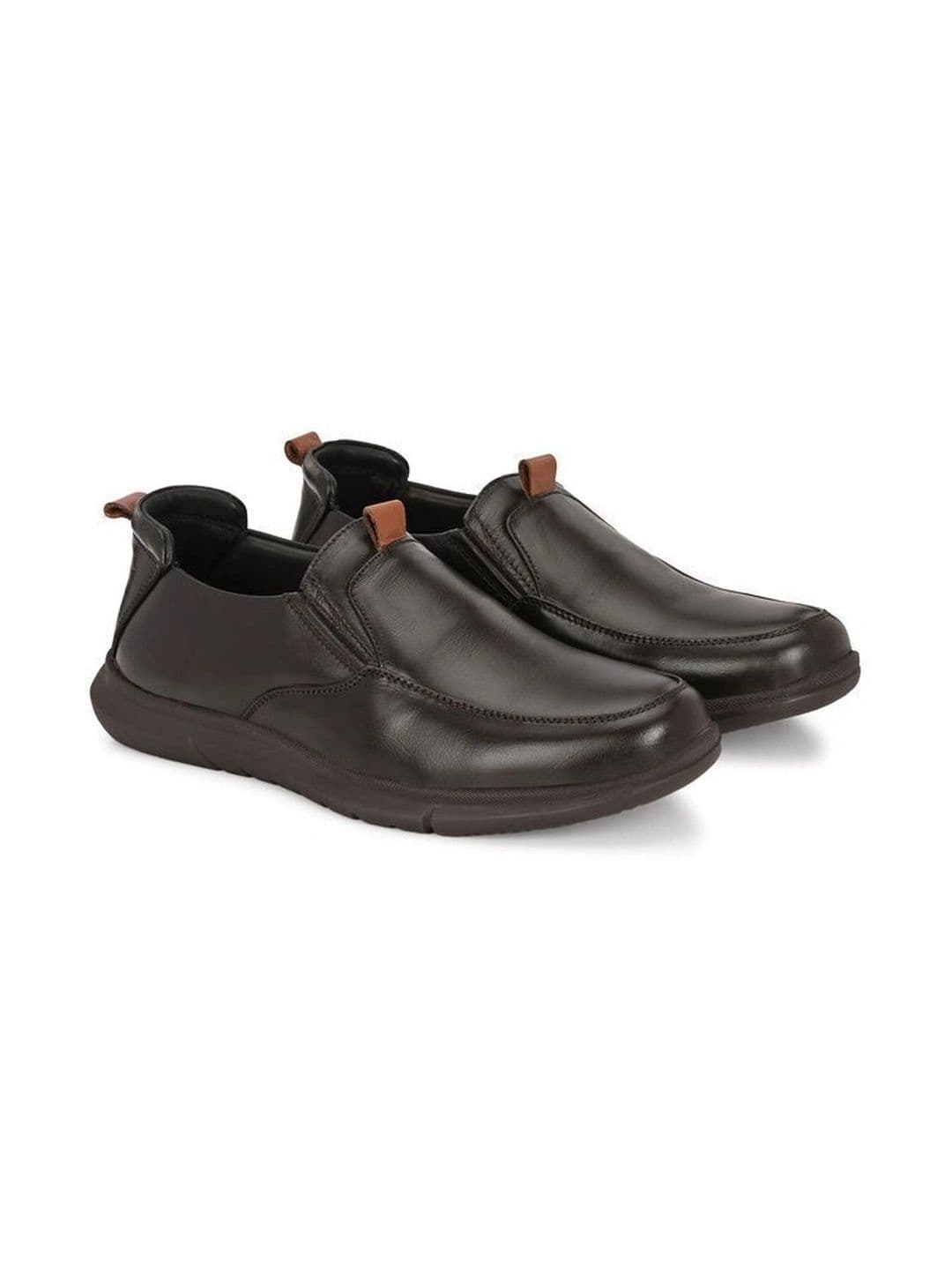Lushwalk Men Leather Round Toe Slip-On Slip-On Shoes Formal Shoes thumbnail 2