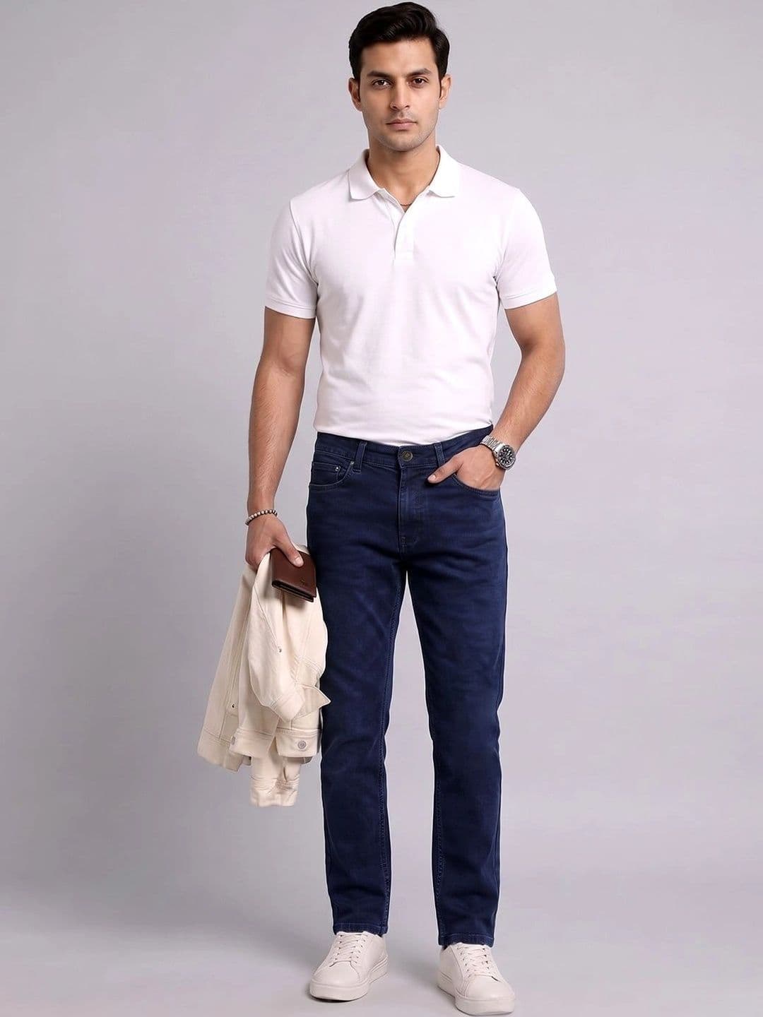 THUNDER JEANS Men Regular Fit Mid-Rise Stretchable Jeans thumbnail 5