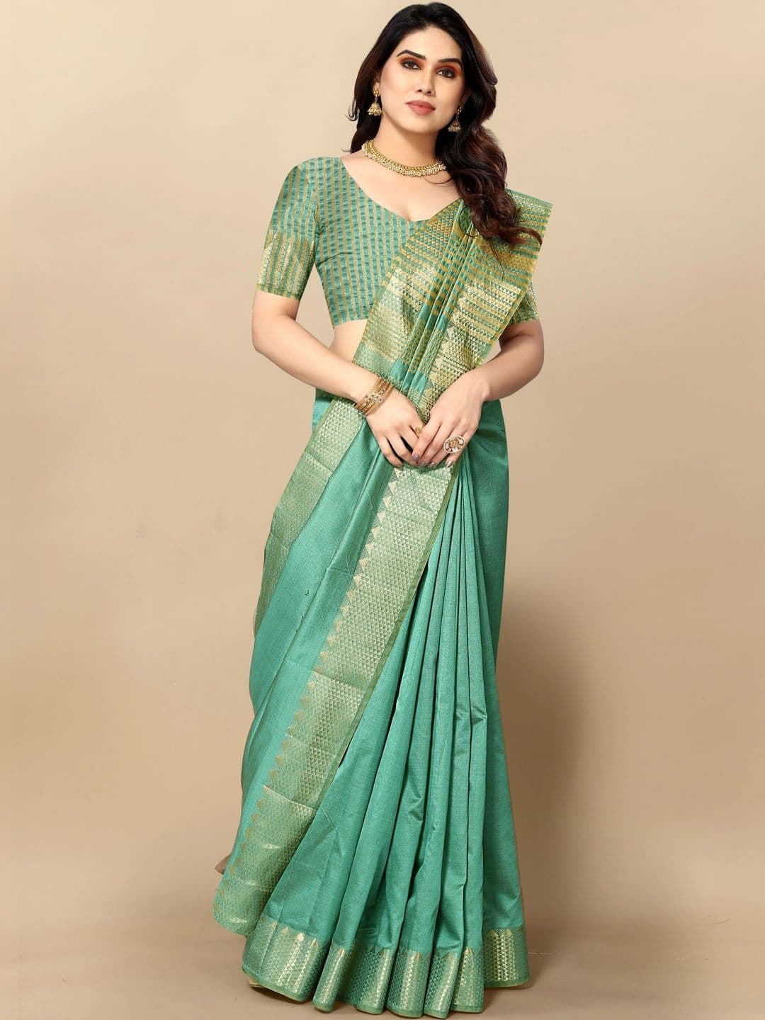 Sangria Zari Designer Kota Saree - view 1