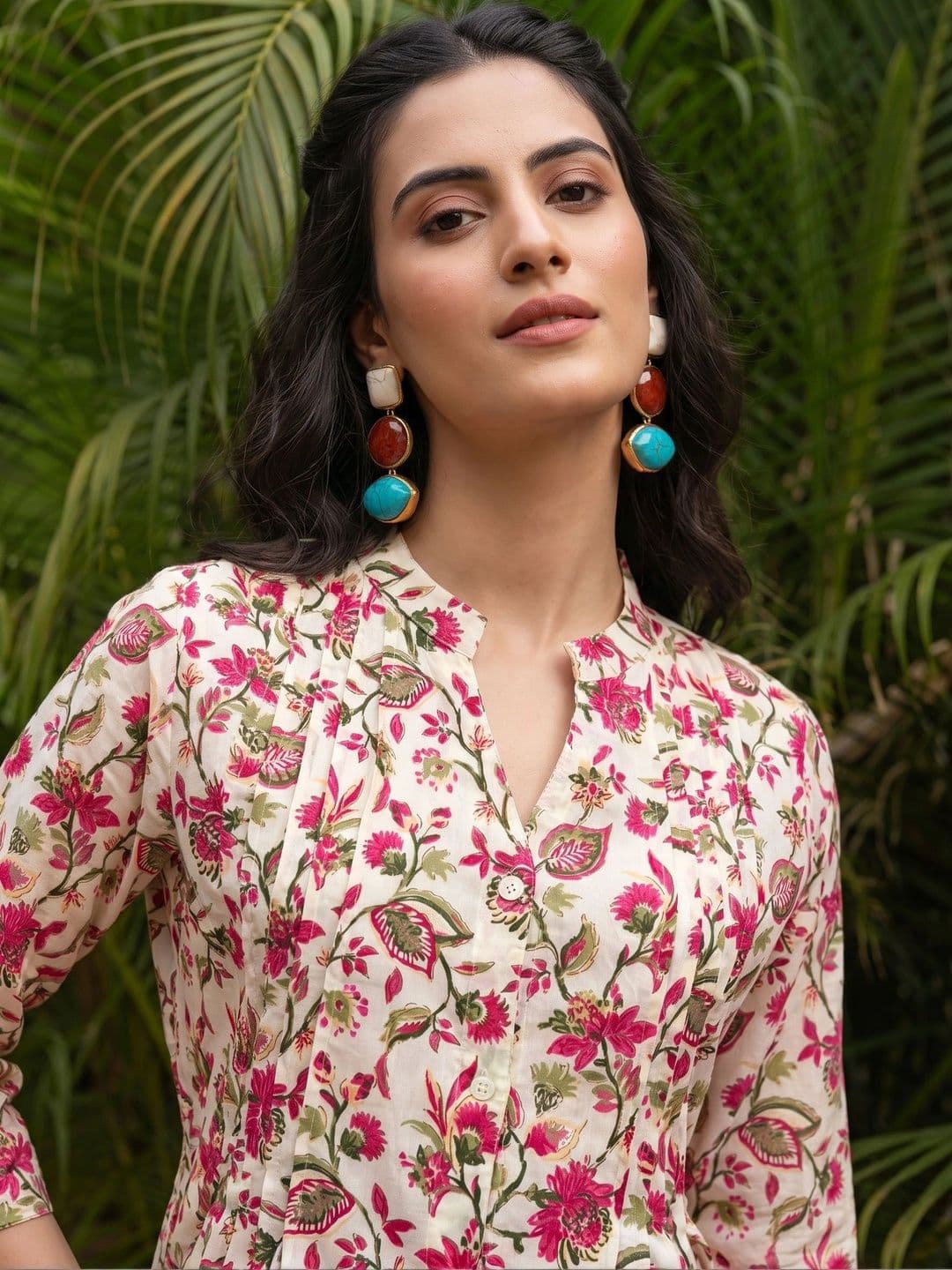 SHRI VANYA CREATION Floral Printed Pure Cotton Kurti thumbnail 2