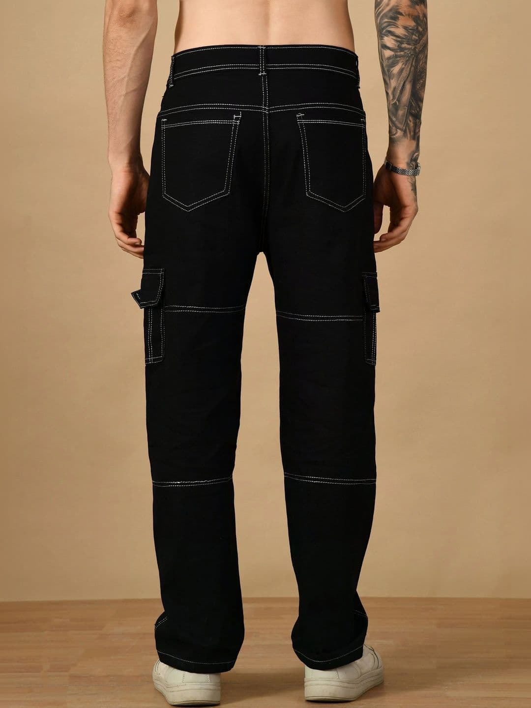 Metronaut Men Classic Relaxed Fit Mid-Rise Stretchable Jeans thumbnail 3