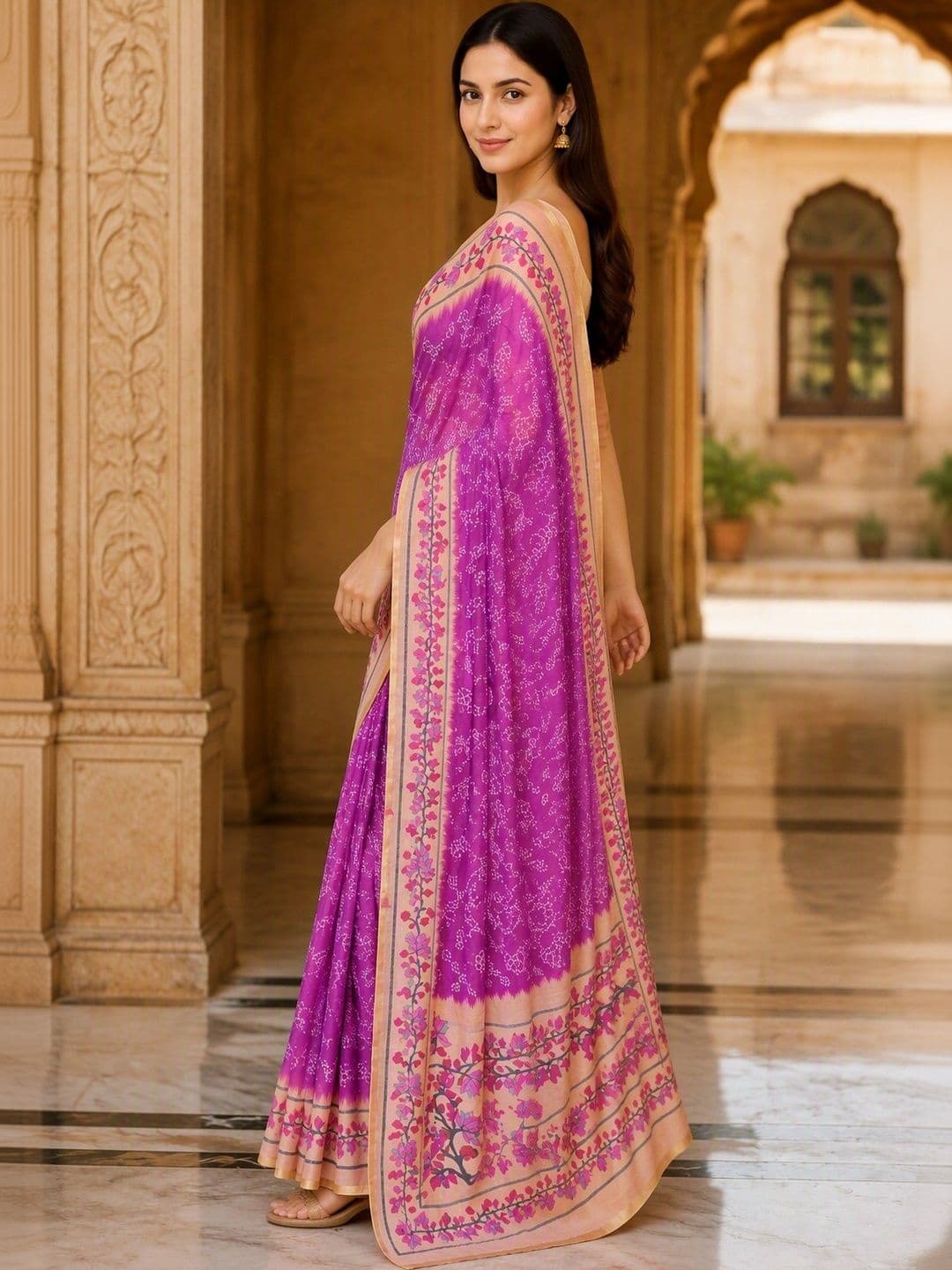 Saatika Bandhani Saree thumbnail 3