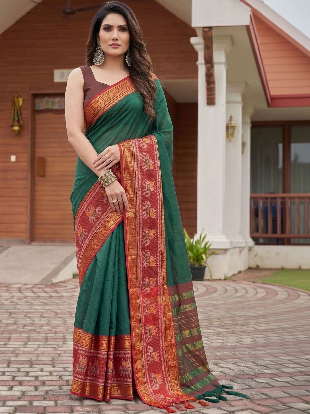 BOLOKA Zari Designer Narayan Peth Saree - view 1