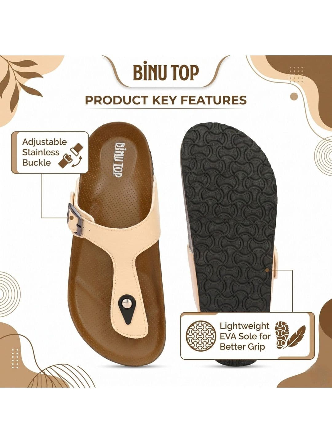BINUTOP Men Comfort Sandals thumbnail 5