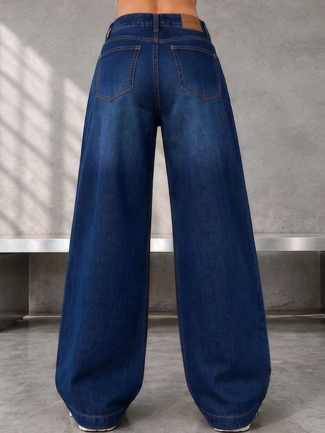 Shrutika Women Original Wide Leg High-Rise Light Fade Stretchable Jeans thumbnail 3