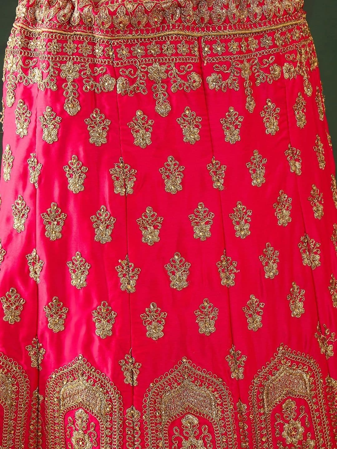 Anouk Rustic Embroidered Semi-Stitched Lehenga & Unstitched Blouse With Dupatta thumbnail 2
