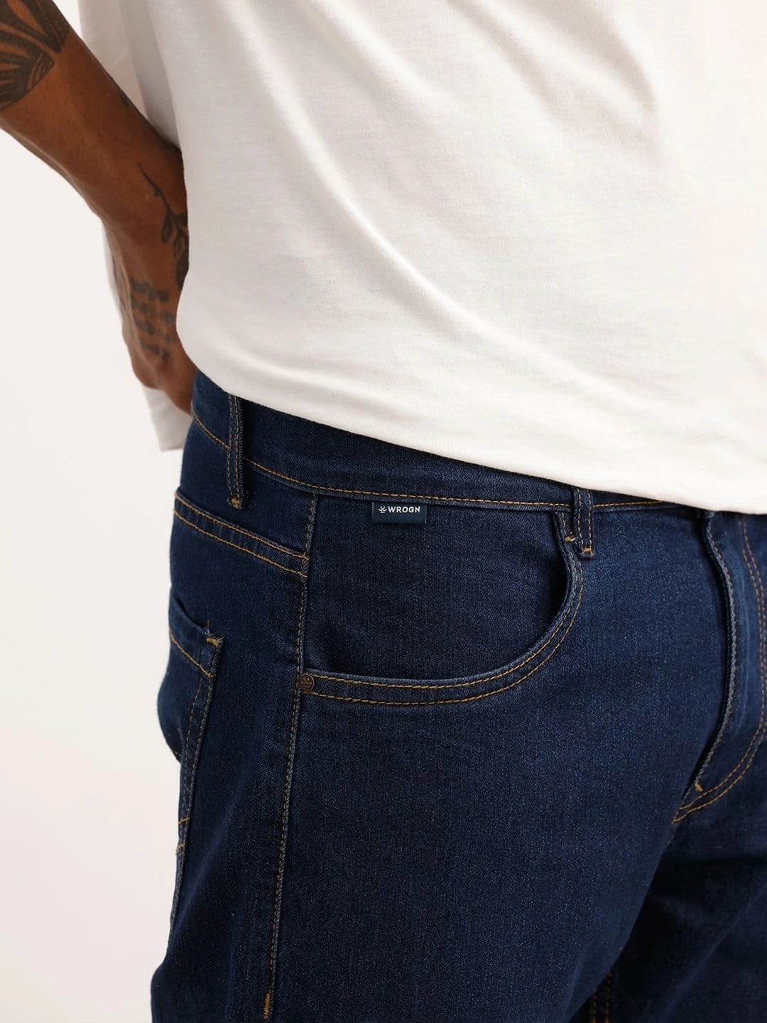WROGN Men Slim Fit Mid-Rise Stretchable Jeans thumbnail 2