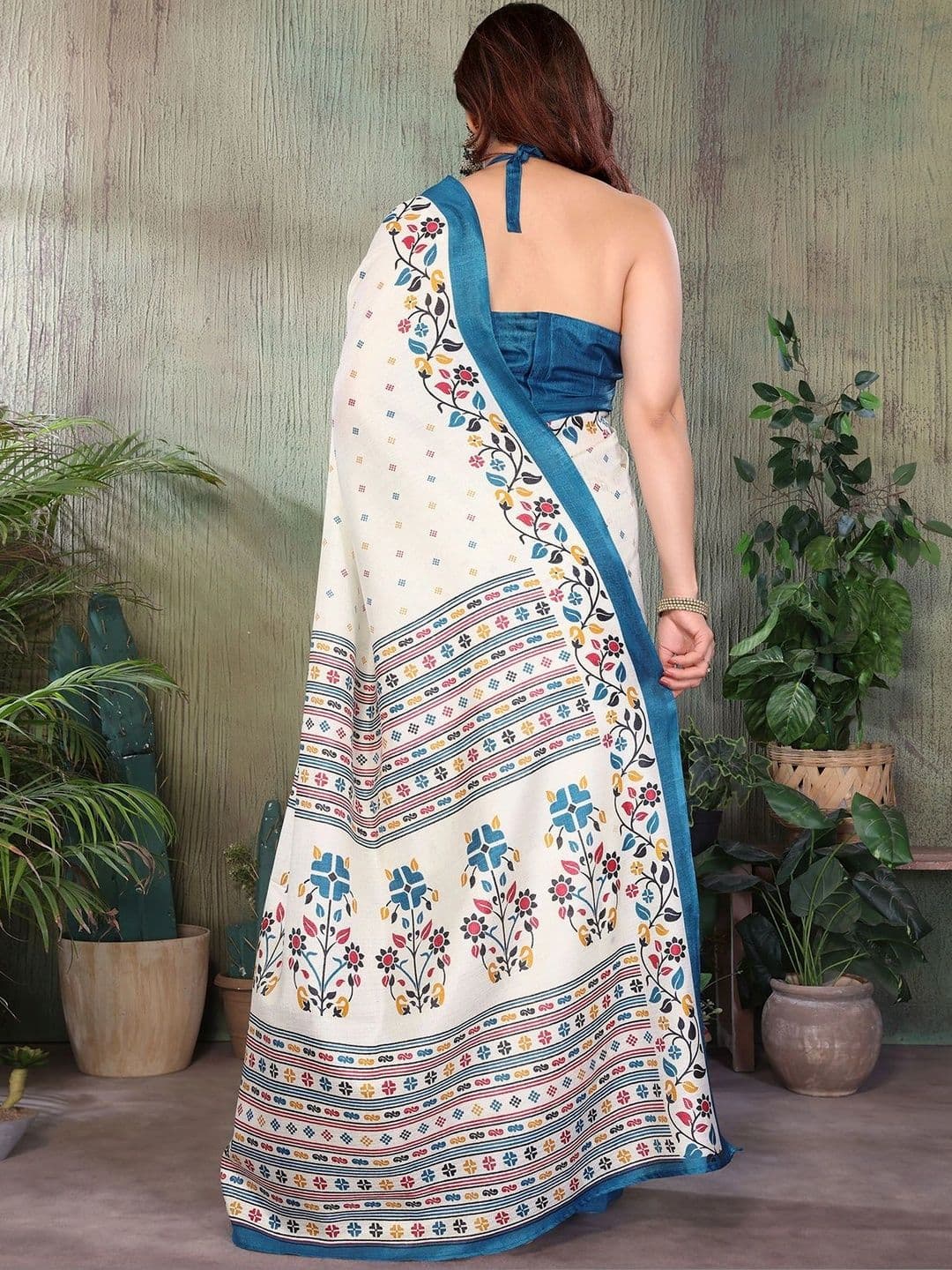 SZN Floral Art Silk Saree thumbnail 5