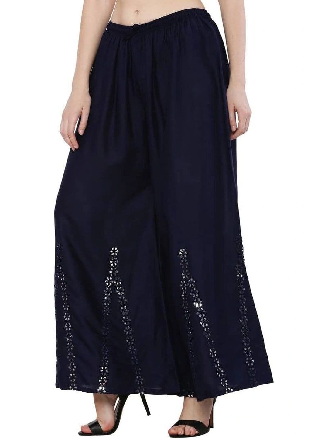 Meyara Women Embellished Knitted Ethnic Palazzos thumbnail 3