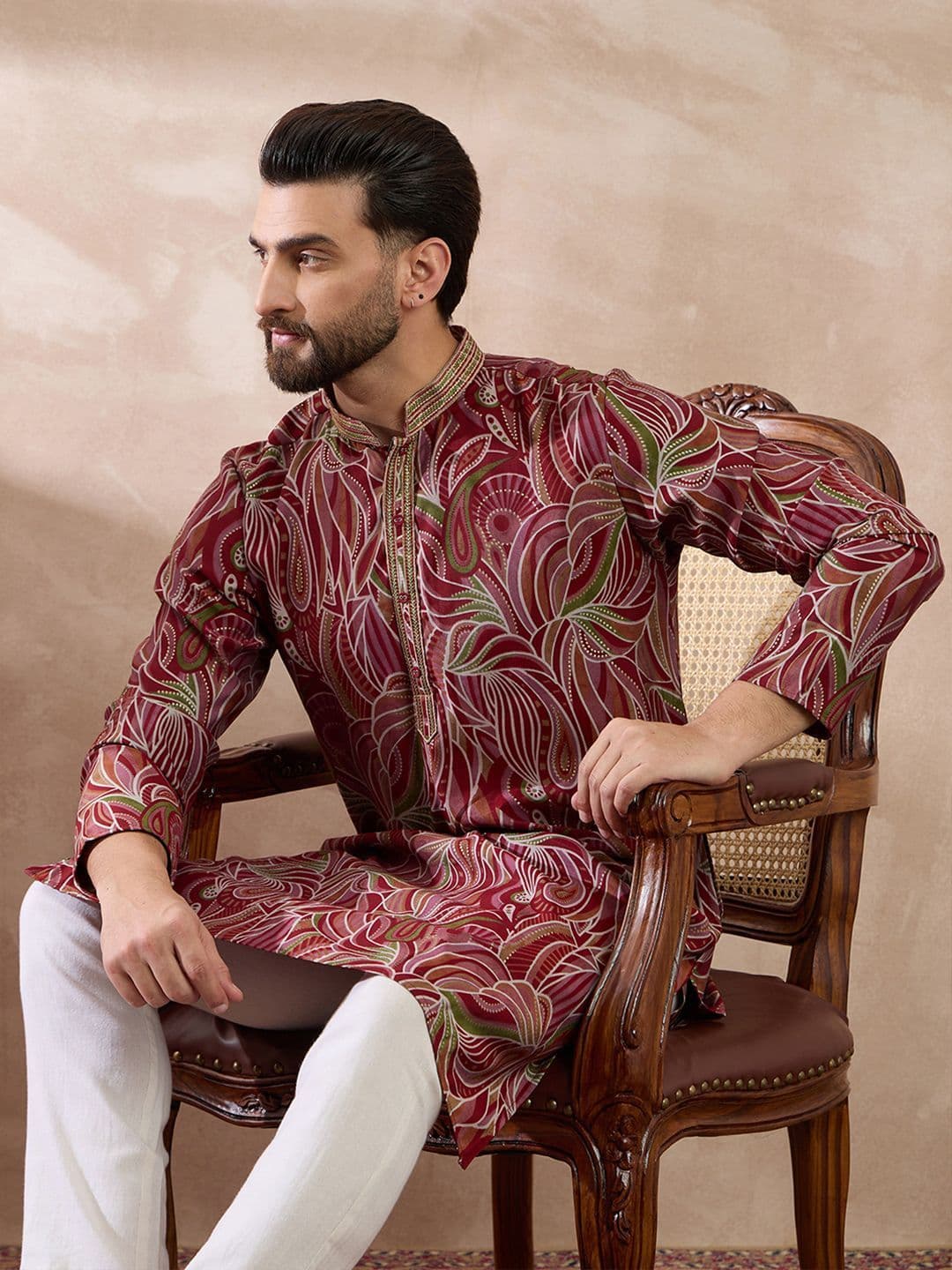 Ethnic Bay Men Printed Summer Sheers Kurta thumbnail 6