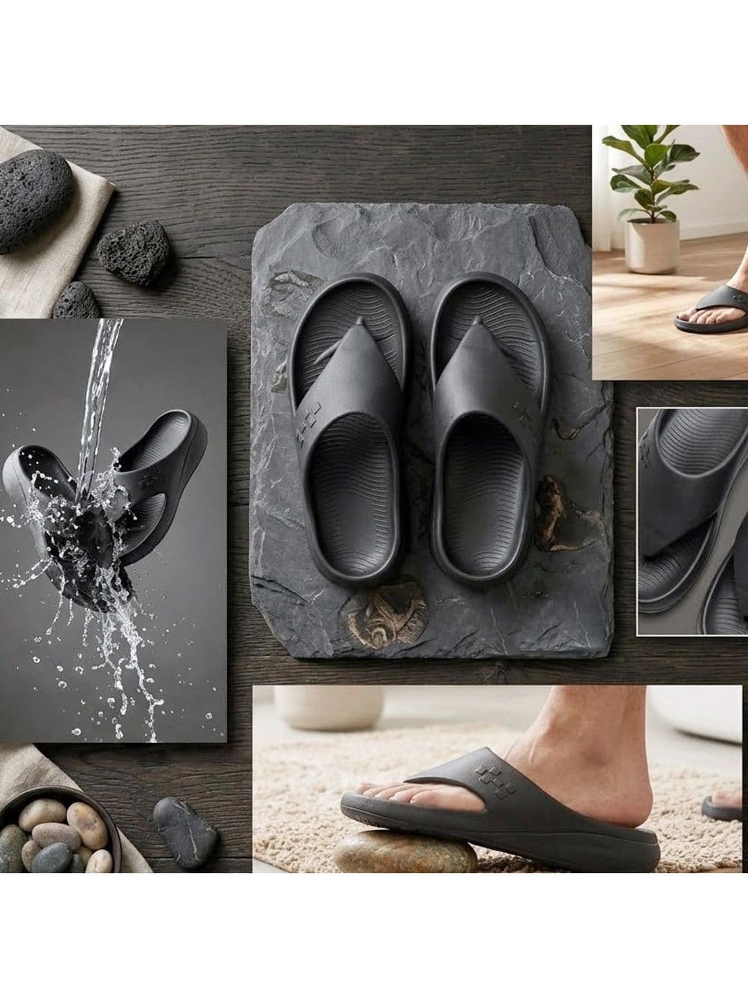 NEW ORANIE Pack Of 2 Men Thong Flip-Flops EVA Clogs thumbnail 3