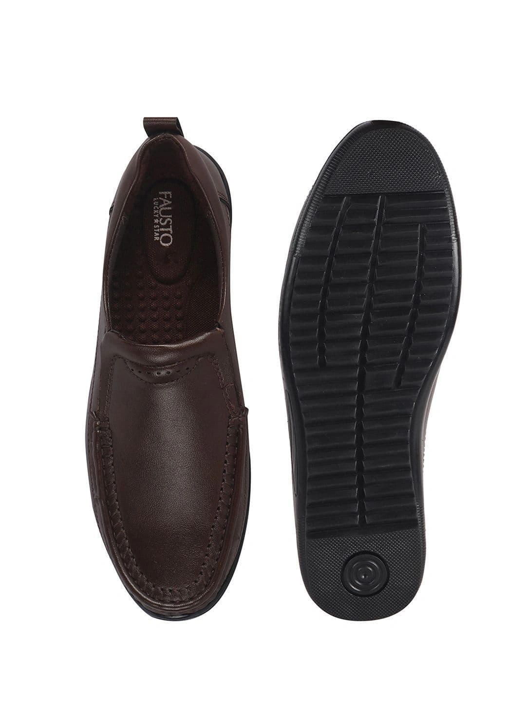 FAUSTO Men PU Round Toe  Loafers Formal Shoes thumbnail 5