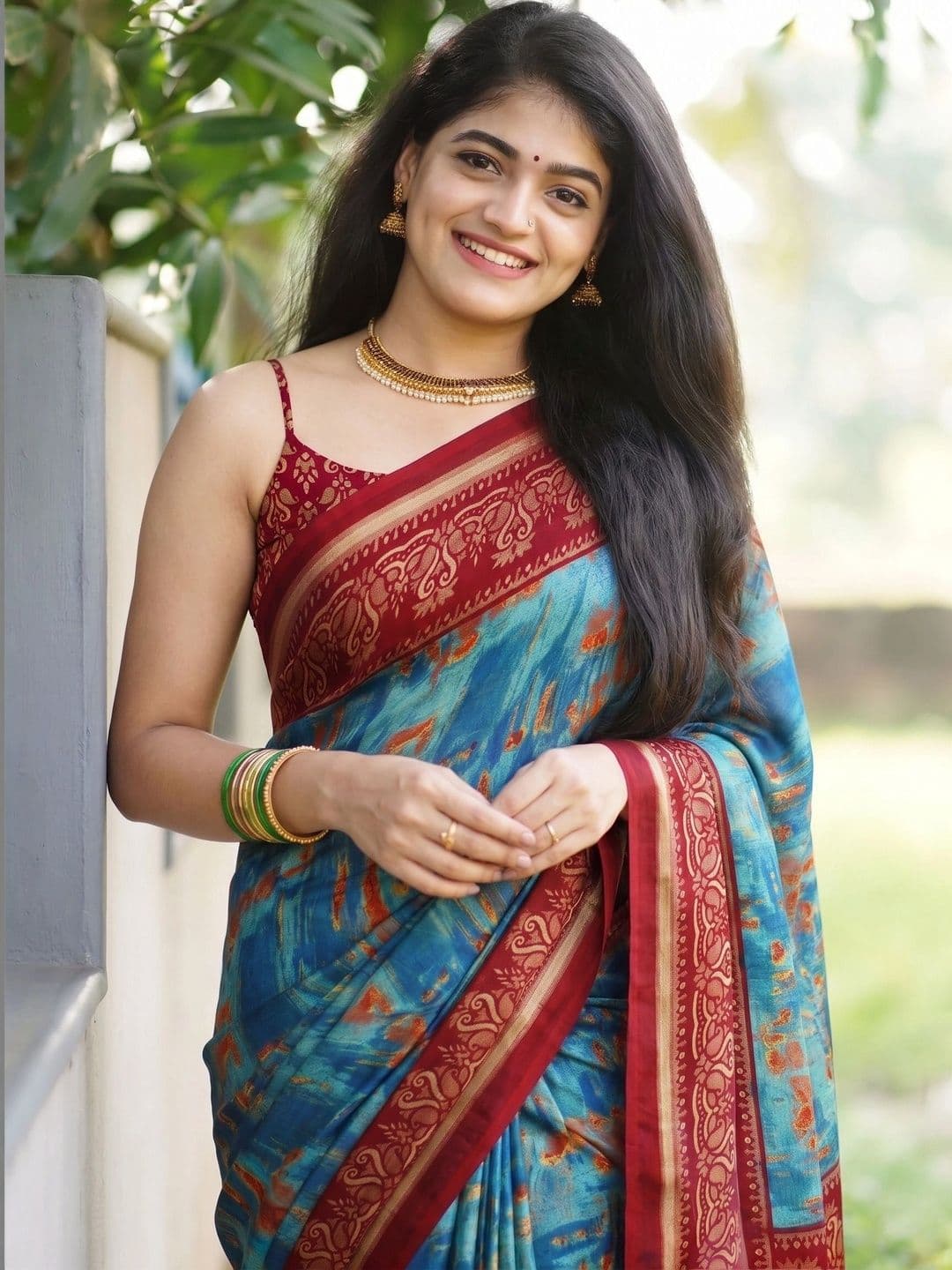 BOLOKA Poly Georgette Designer Saree thumbnail 5
