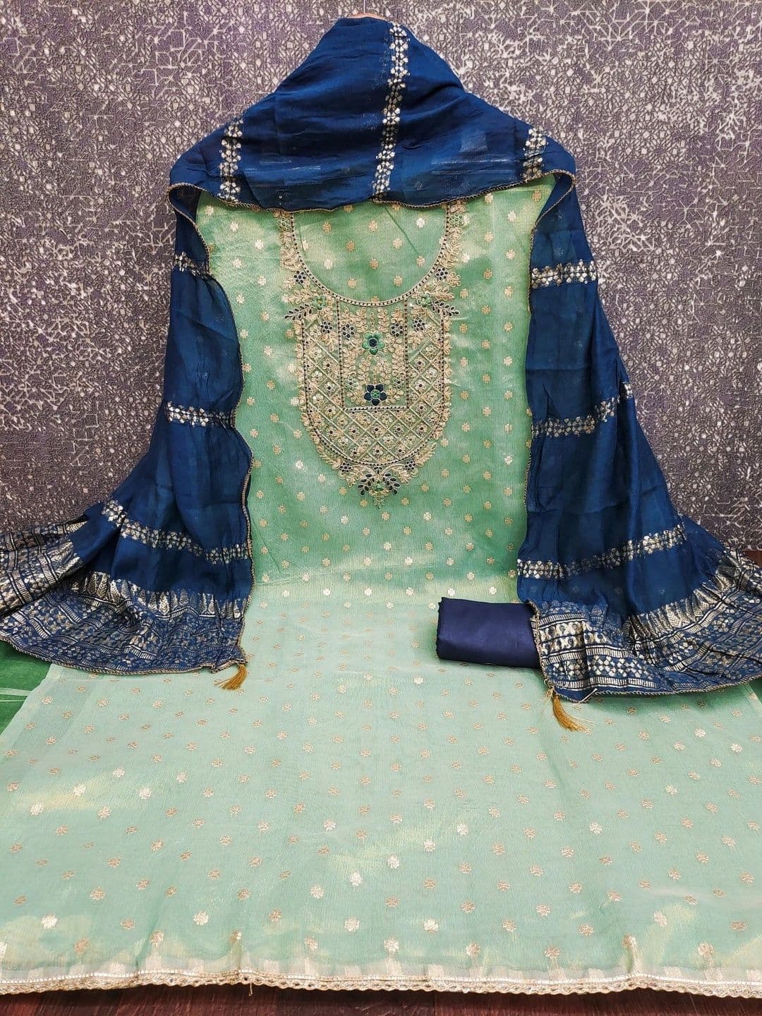 TAVAS Embroidered Unstitched Dress Material thumbnail 4