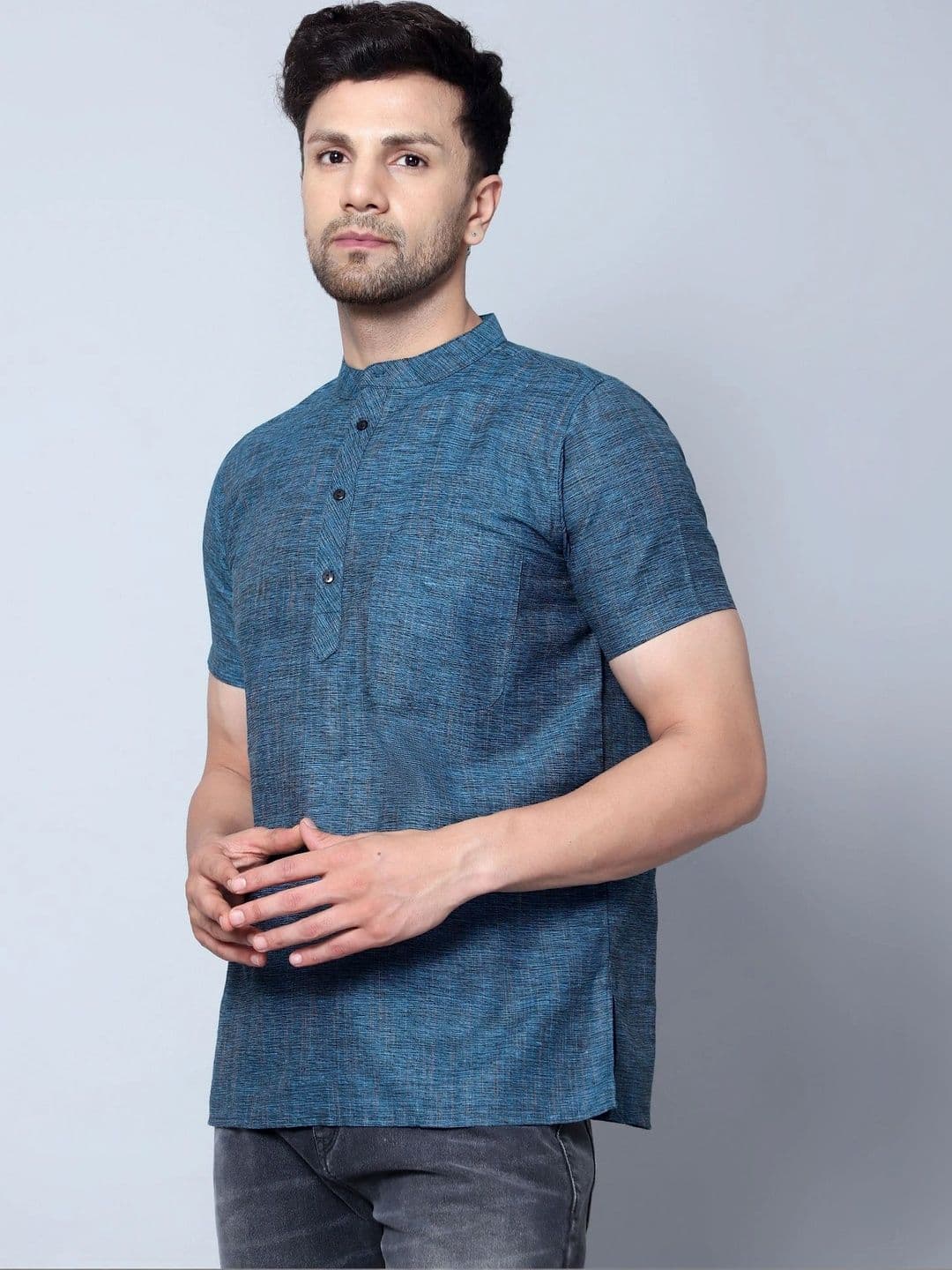 Latest Chikan Garments Men Khadi Kurta - view 1