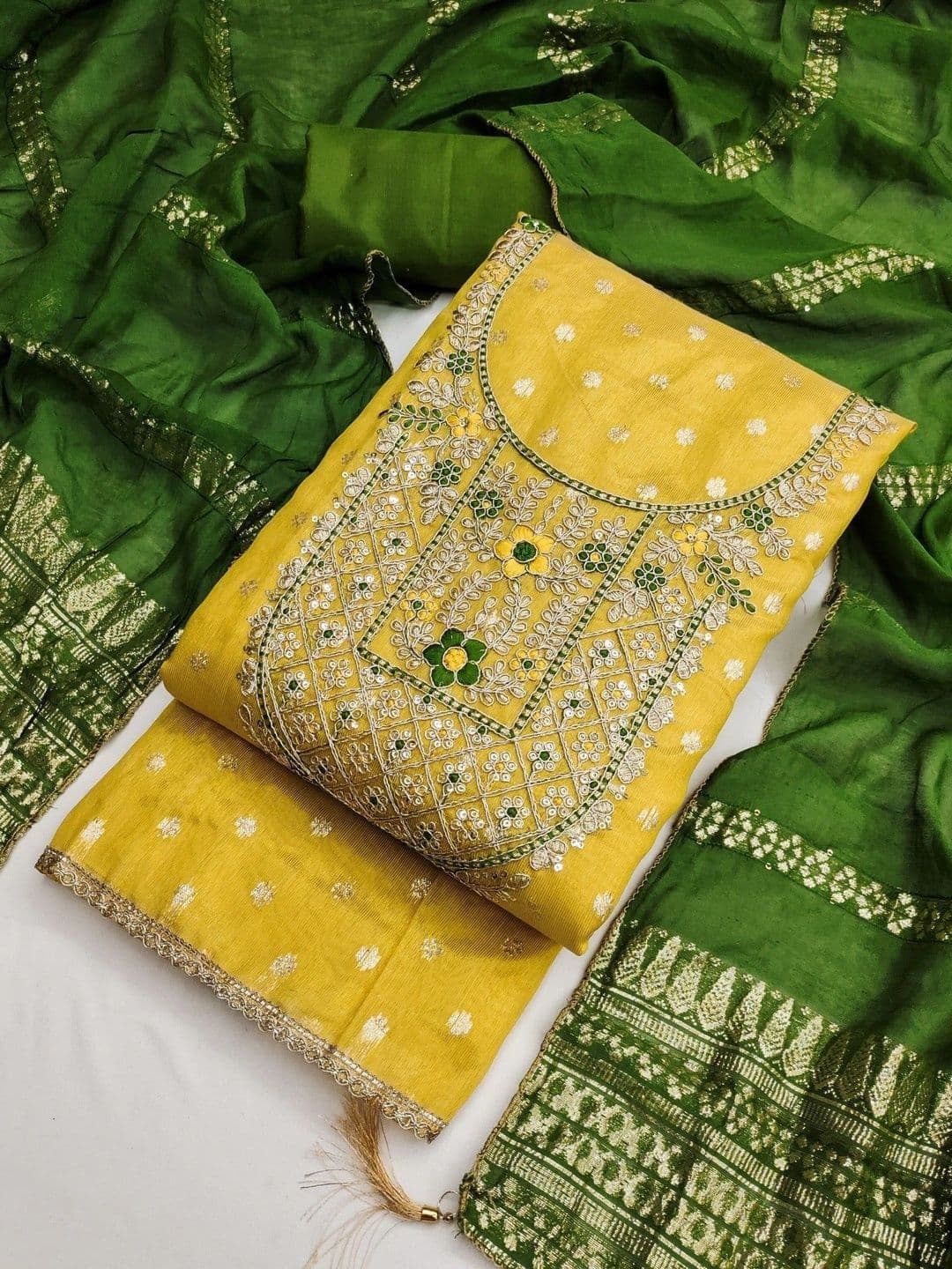 TAVAS Embroidered Unstitched Dress Material thumbnail 2