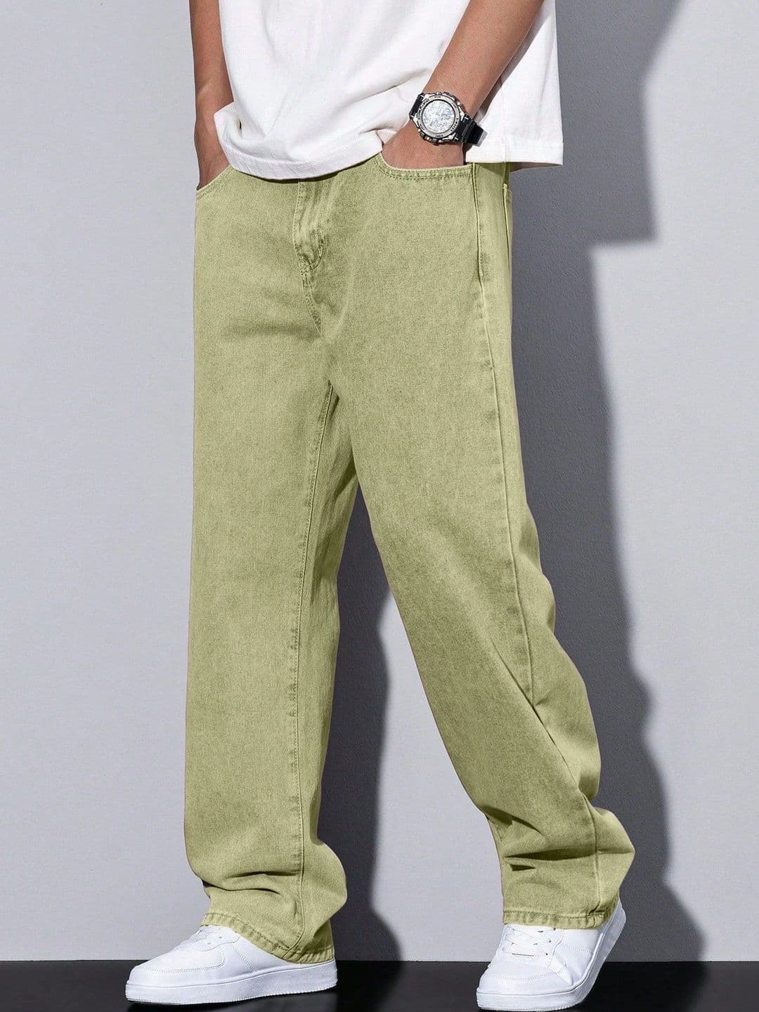 PLUS 91 Men Smart Straight Fit Mid-Rise Jeans thumbnail 4