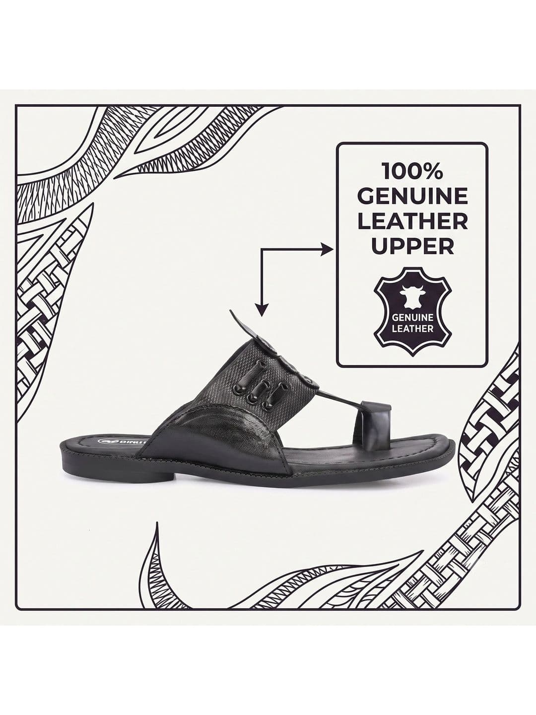 BINUTOP Men Leather Shoe-Style Sandals thumbnail 5