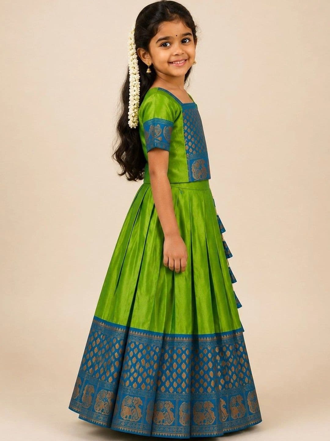 Poppy & Munchkin Girls Ready to Wear Lehenga thumbnail 5