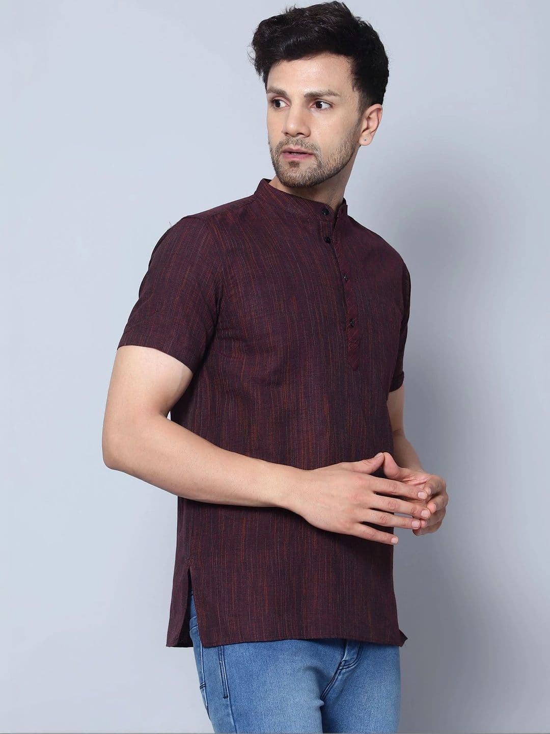 Latest Chikan Garments Men Khadi Kurta thumbnail 6